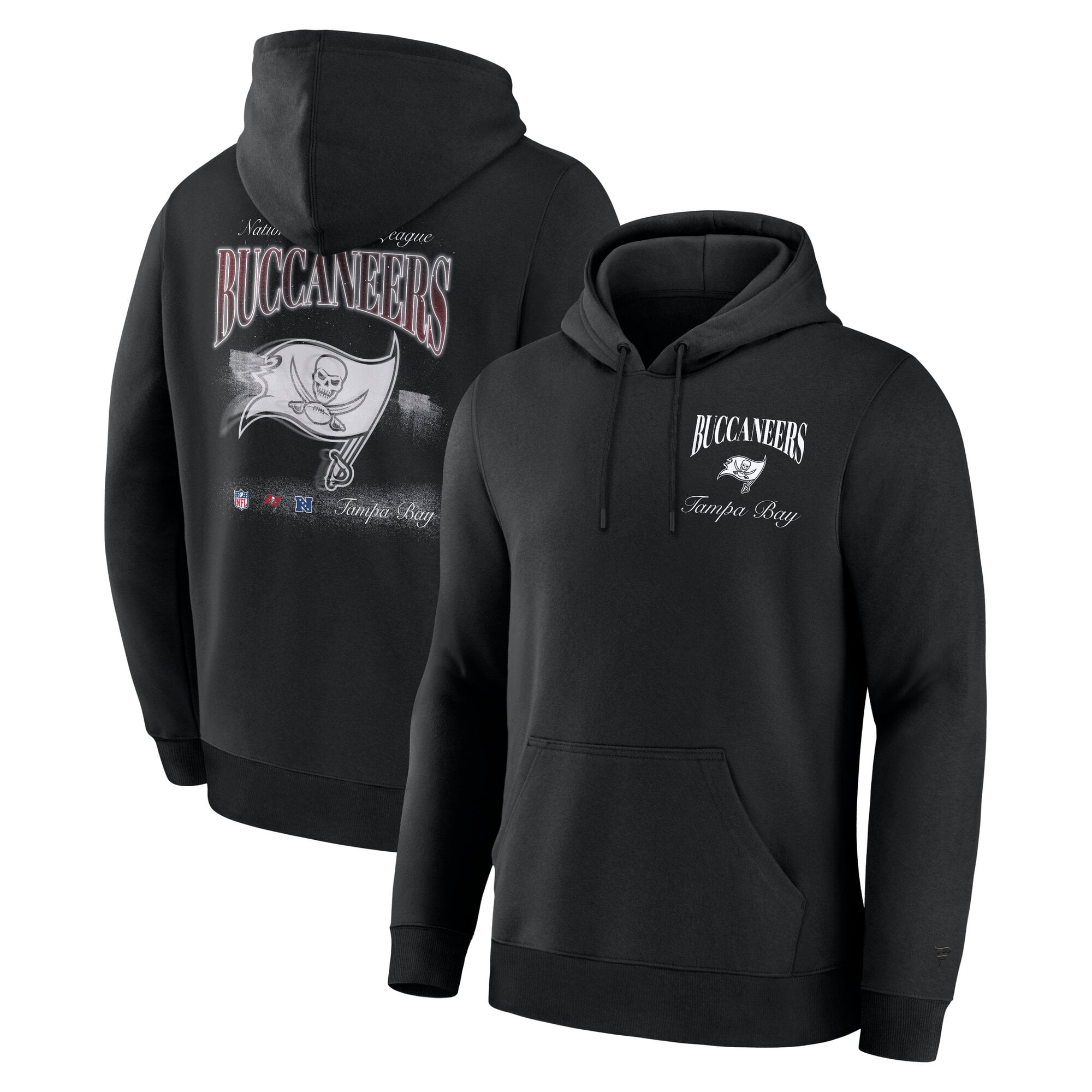 Men's Fanatics Black Tampa Bay Buccaneers Nightfall Long Sleeve Fleece Hoodie