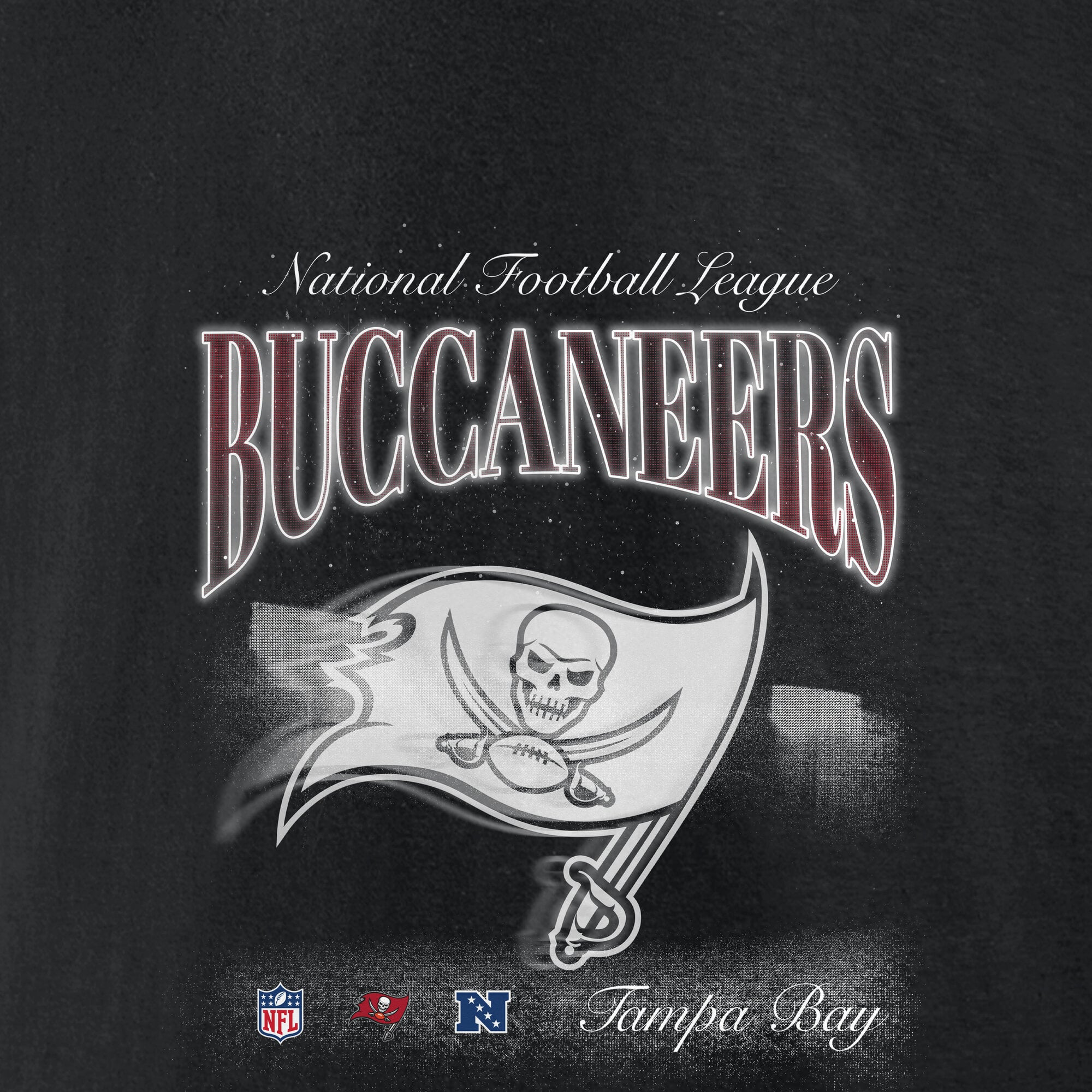 Men's Fanatics Black Tampa Bay Buccaneers Nightfall Long Sleeve Fleece Hoodie