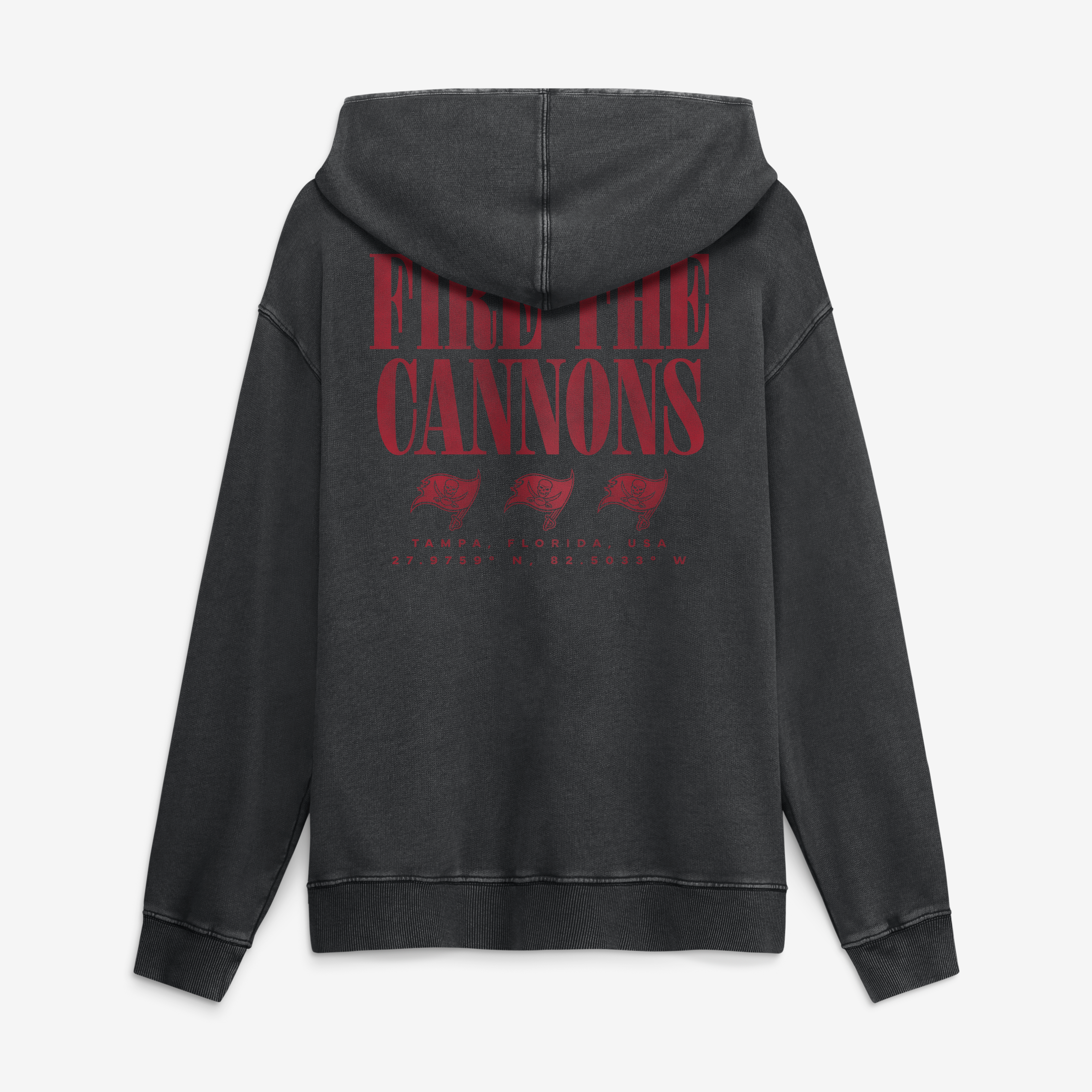 Men's Fanatics Black Tampa Bay Buccaneers Relaxed Intense Rivalry French Terry Hoodie