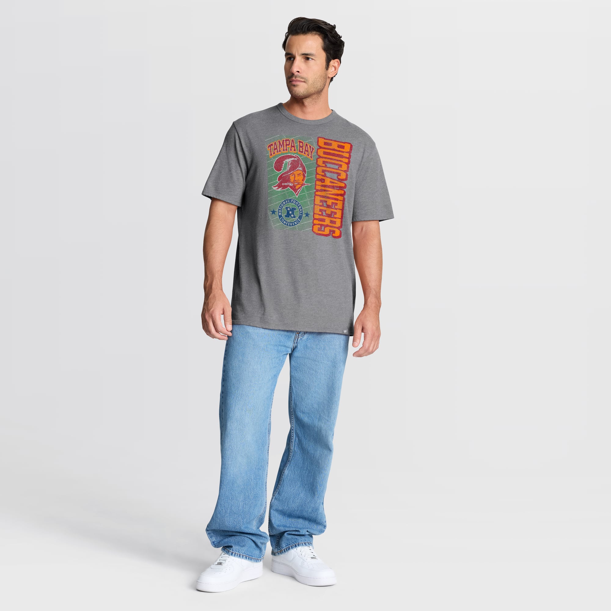T-shirt Fanatics Heather Gray Tampa Bay Buccaneers Tribute Direct Handoff Tri-Blend pour homme