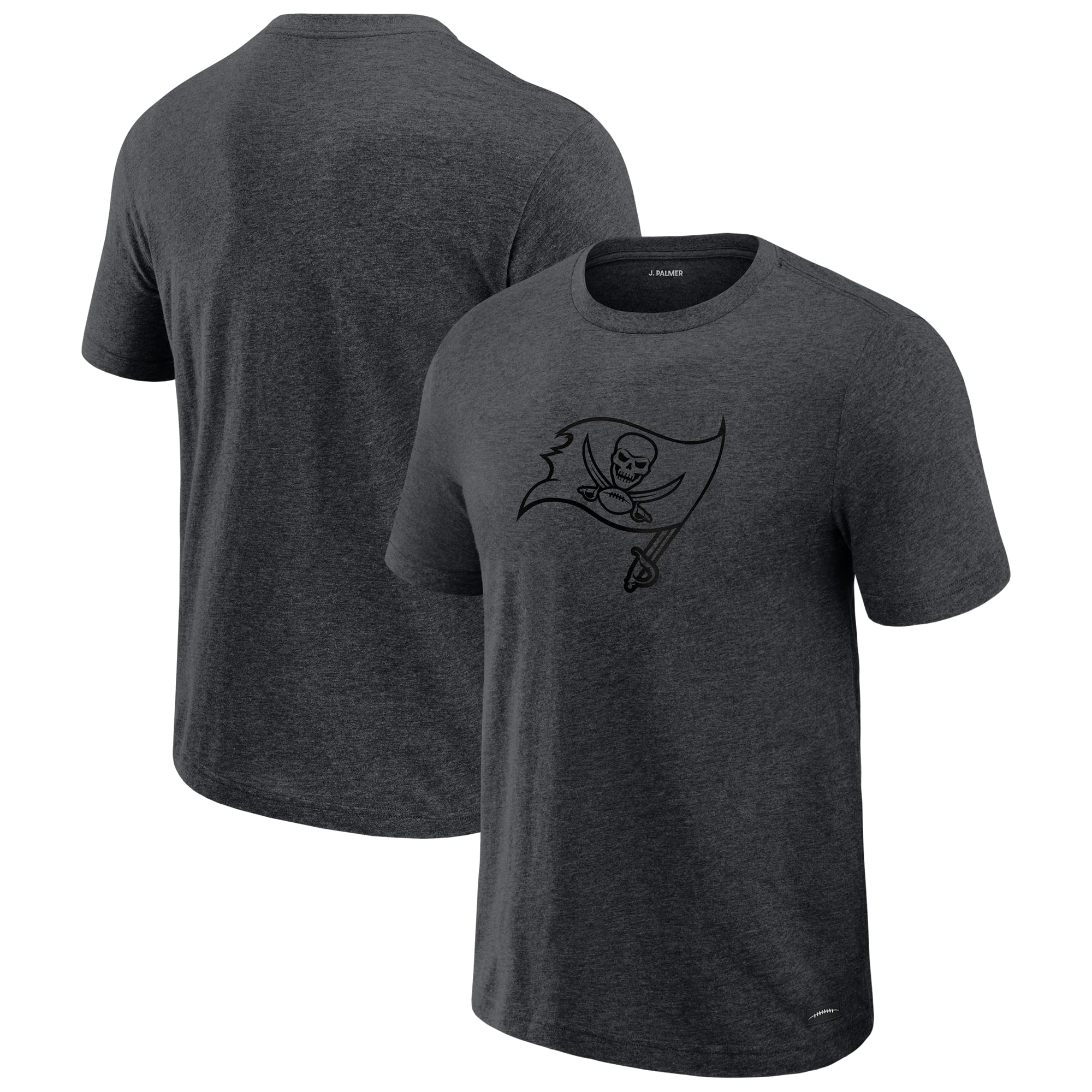 T-shirt J. Palmer graphite pour homme, style lounge des joueurs Buccaneers de Tampa Bay
