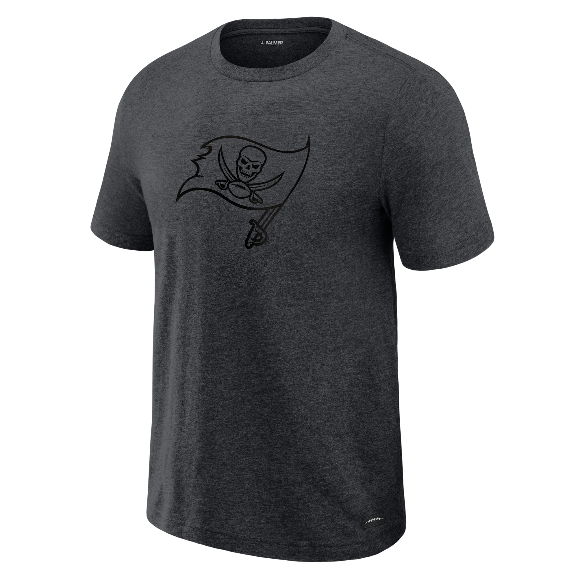 T-shirt J. Palmer graphite pour homme, style lounge des joueurs Buccaneers de Tampa Bay