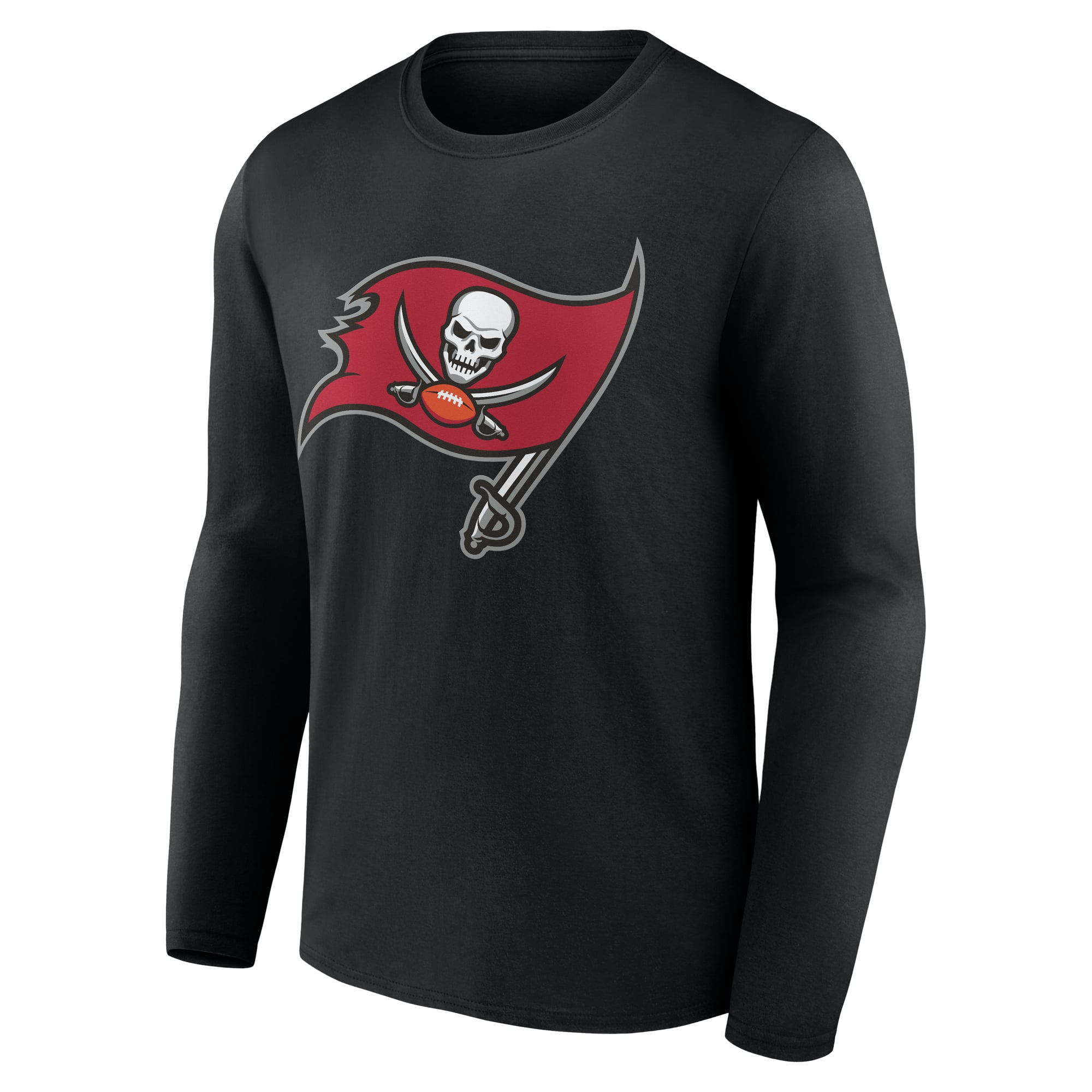 Men's Logo Athletic Black Tampa Bay Buccaneers Primary Long Sleeve T-Shirt