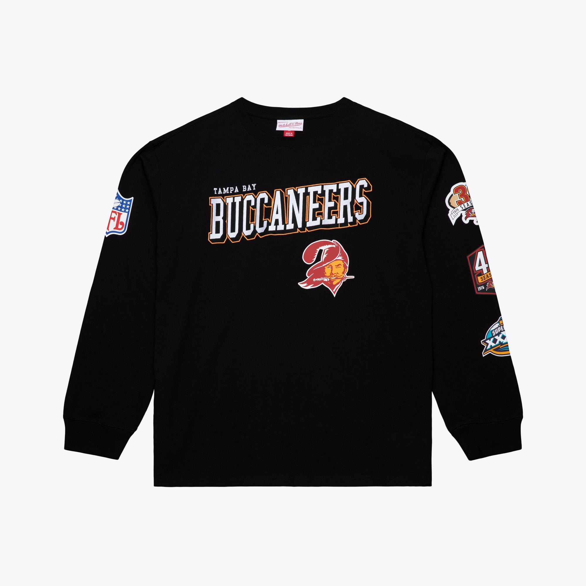 Men's Mitchell & Ness  Black Tampa Bay Buccaneers Big Tall Training Camp Long Sleeve T-Shirt