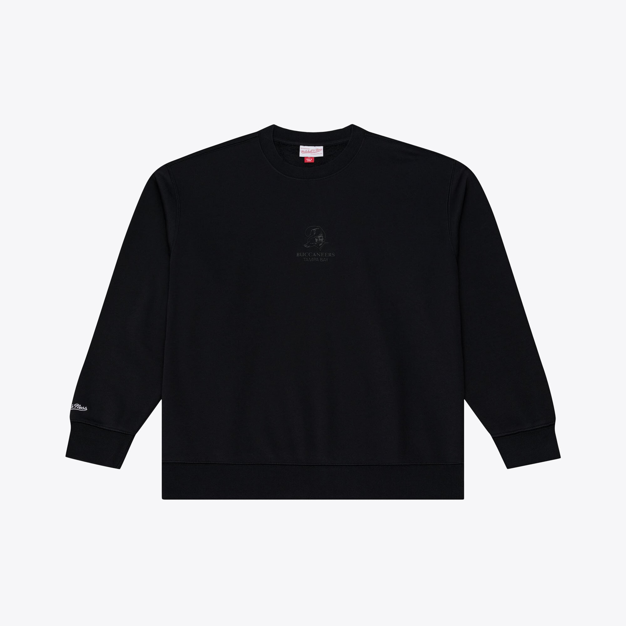 Men's Mitchell & Ness Tampa Bay Buccaneers Core Essentials Micro Logo Fleece Sweatshirt