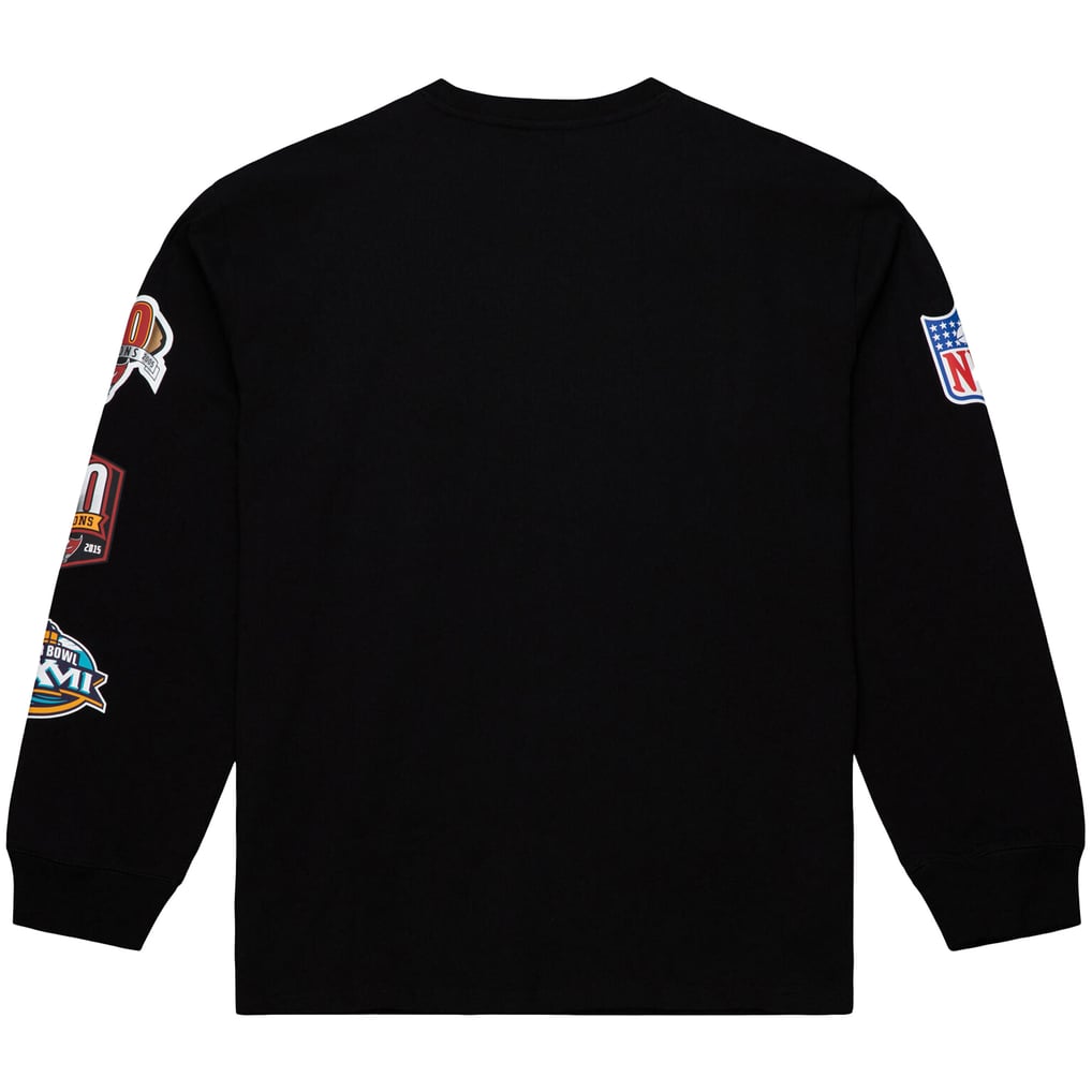  Tampa Bay Buccaneers Mitchell & Ness Training Camp Vintage Logos Long Sleeve T-Shirt - Black