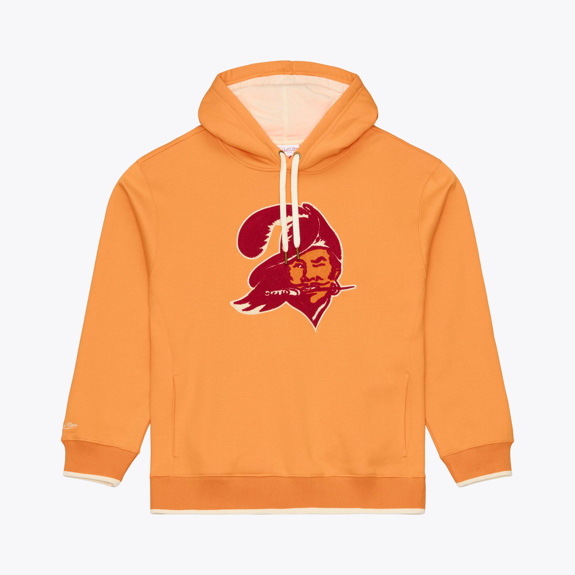 Sweat à capuche en polaire épaisse Mitchell & Ness orange Tampa Bay Buccaneers pour homme
