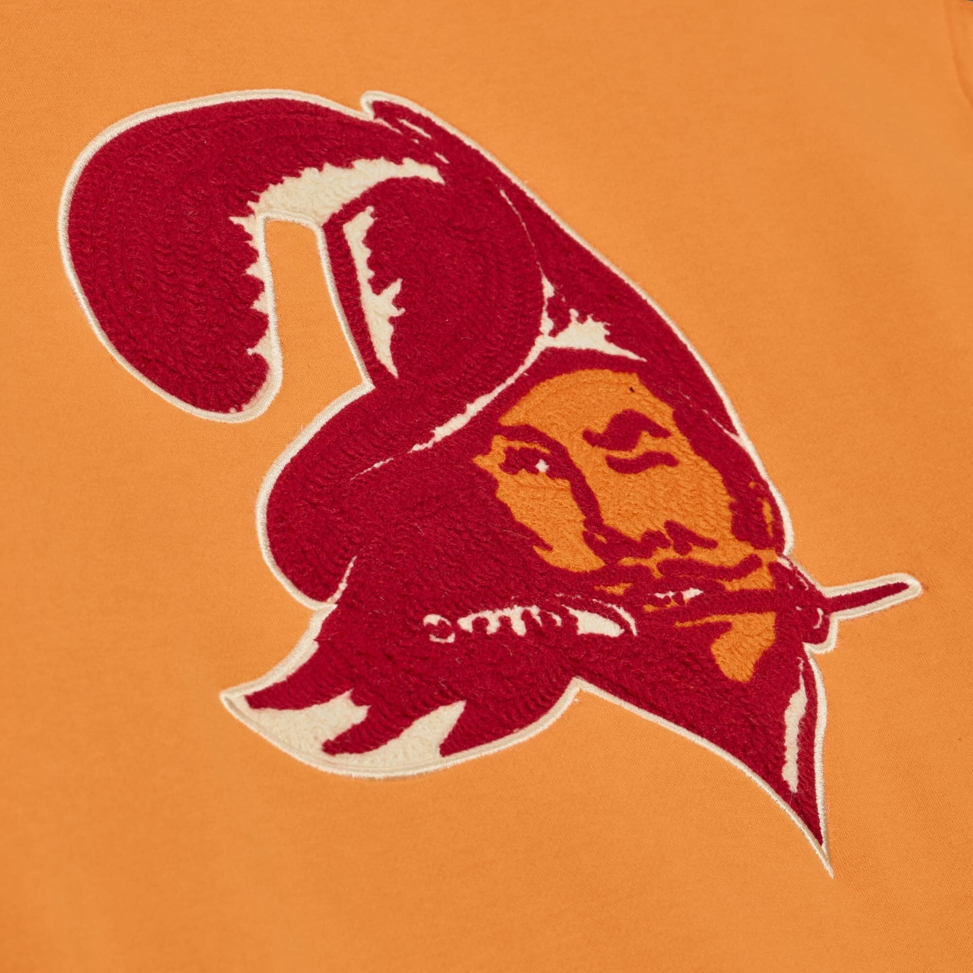 Sweat à capuche en polaire épaisse Mitchell & Ness orange Tampa Bay Buccaneers pour homme