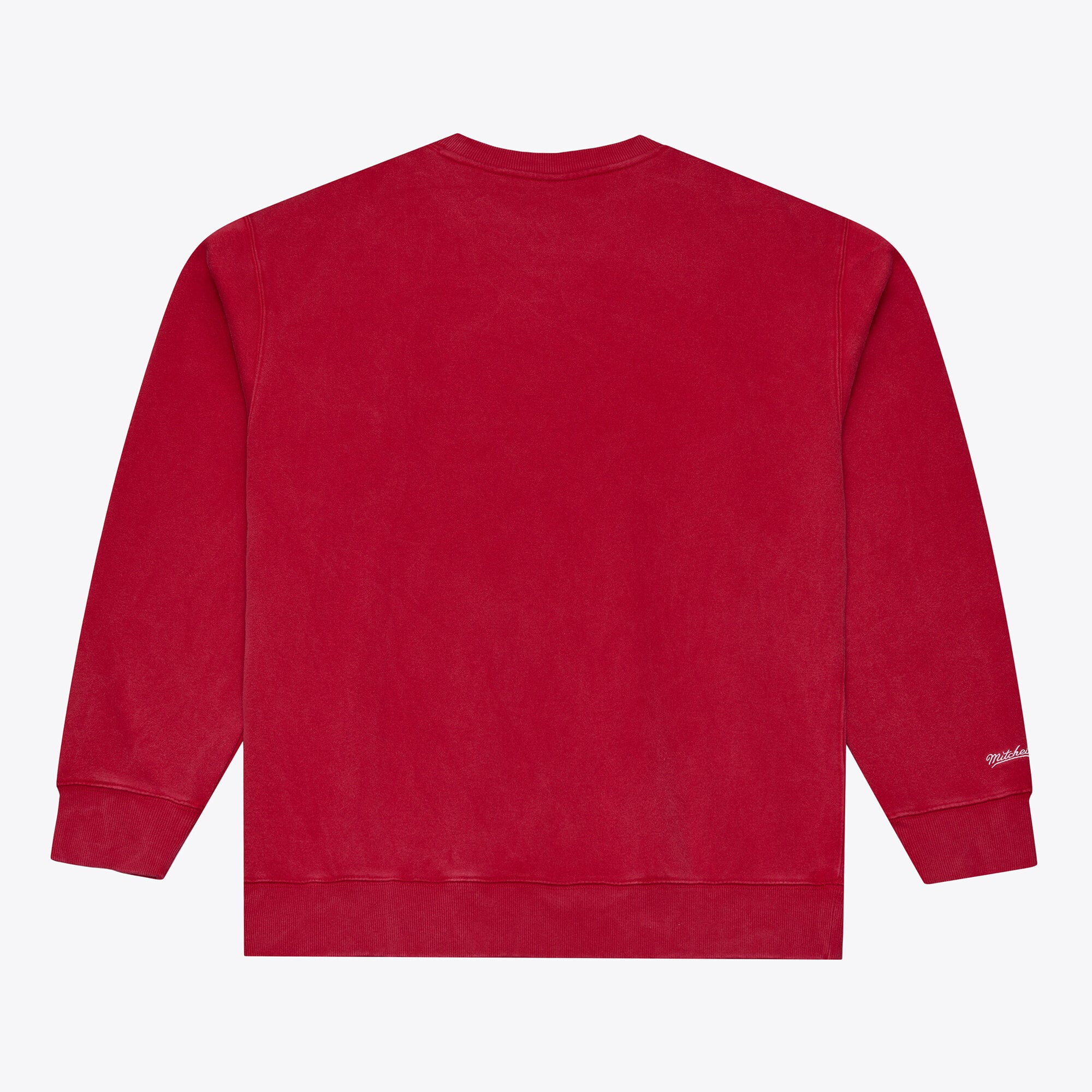 Men's Mitchell & Ness Red Tampa Bay Buccaneers Core Essentials Micro Logo Fleece Sweatshirt