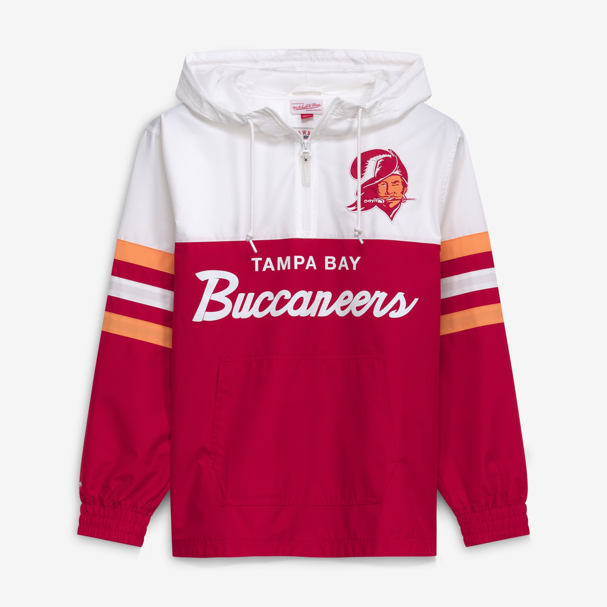 Veste coupe-vent anorak Mitchell & Ness rouge Tampa Bay Buccaneers pour homme