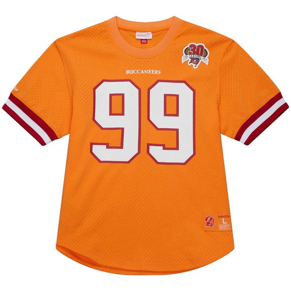 Warren Sapp Tampa Bay Buccaneers Mitchell & Ness Retired Player Name & Number Mesh Top - Orange