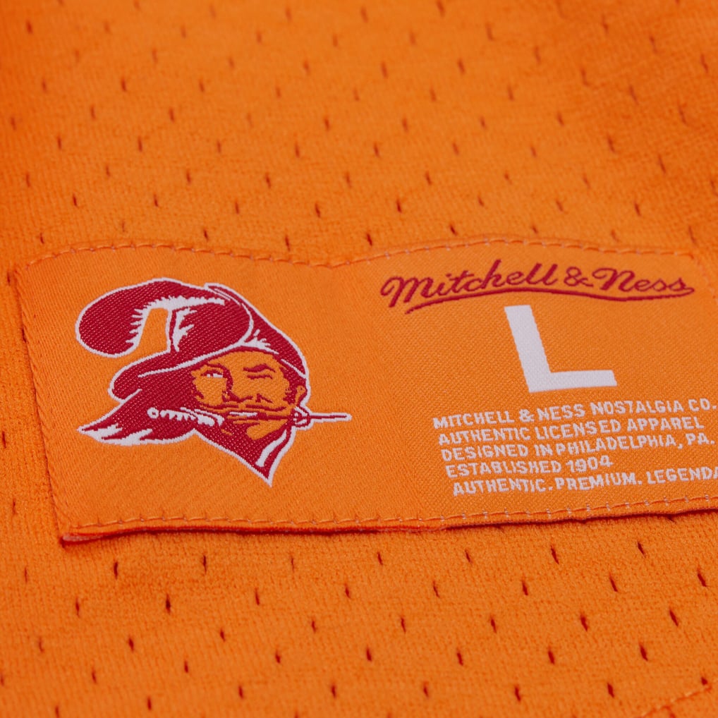 Warren Sapp Tampa Bay Buccaneers Mitchell & Ness Retired Player Name & Number Mesh Top - Orange