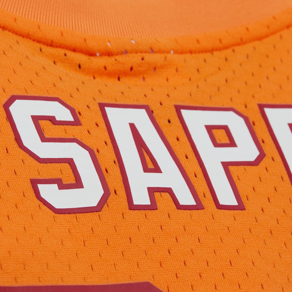 Warren Sapp Tampa Bay Buccaneers Mitchell & Ness Retired Player Name & Number Mesh Top - Orange