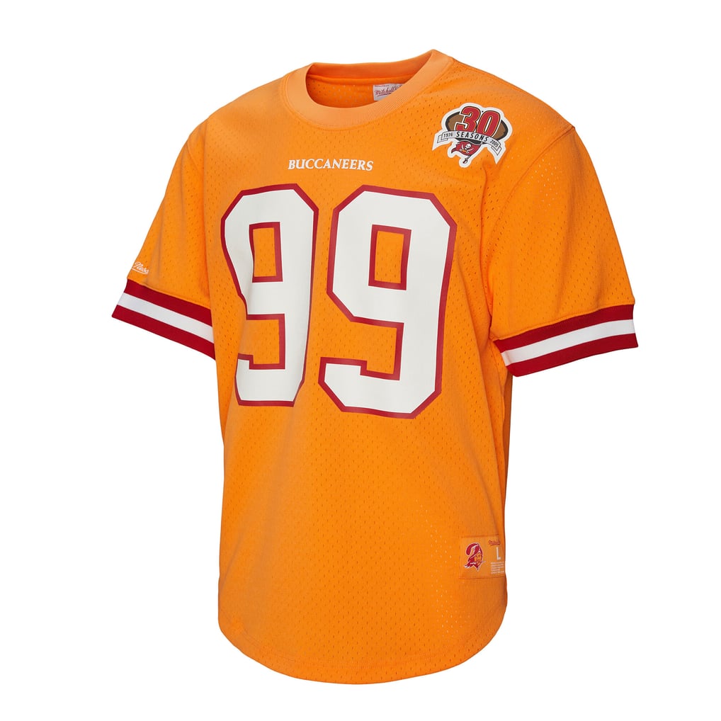 Warren Sapp Tampa Bay Buccaneers Mitchell & Ness Retired Player Name & Number Mesh Top - Orange