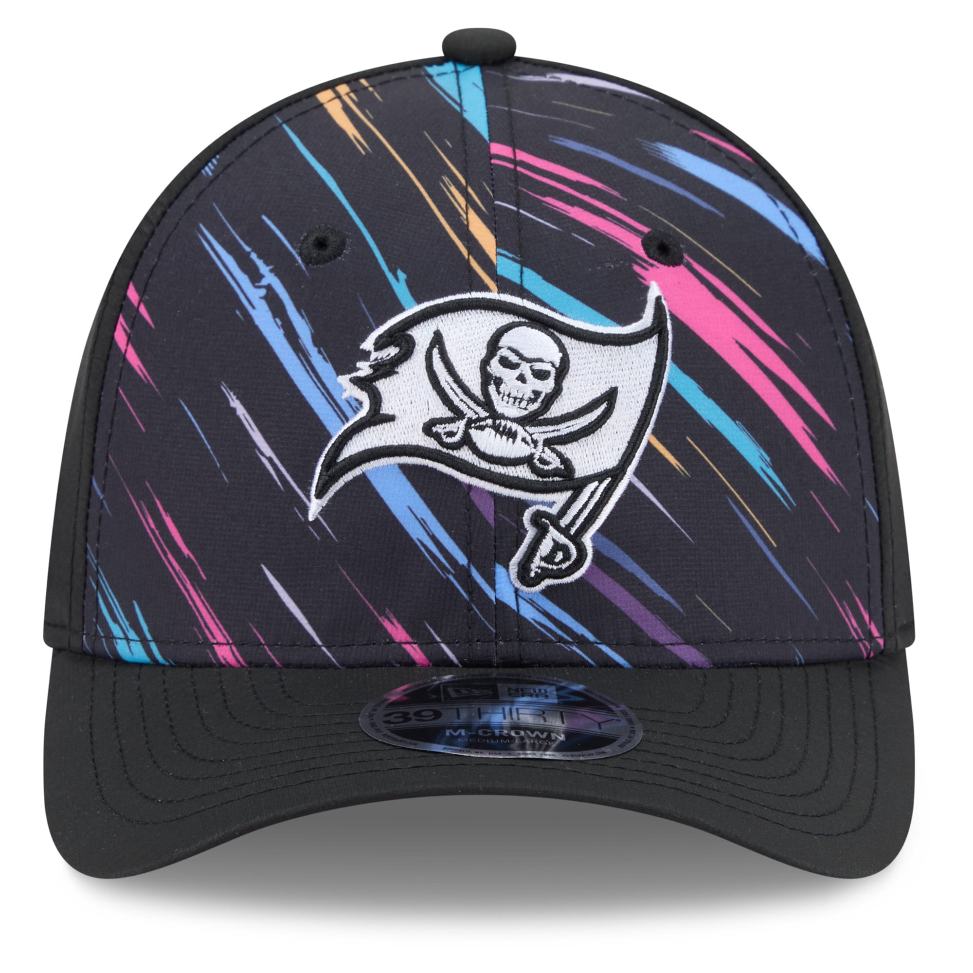 Men's New Era Black Tampa Bay Buccaneers 2026 NFL Crucial Catch 39THIRTY M-Crown Stretch Hat