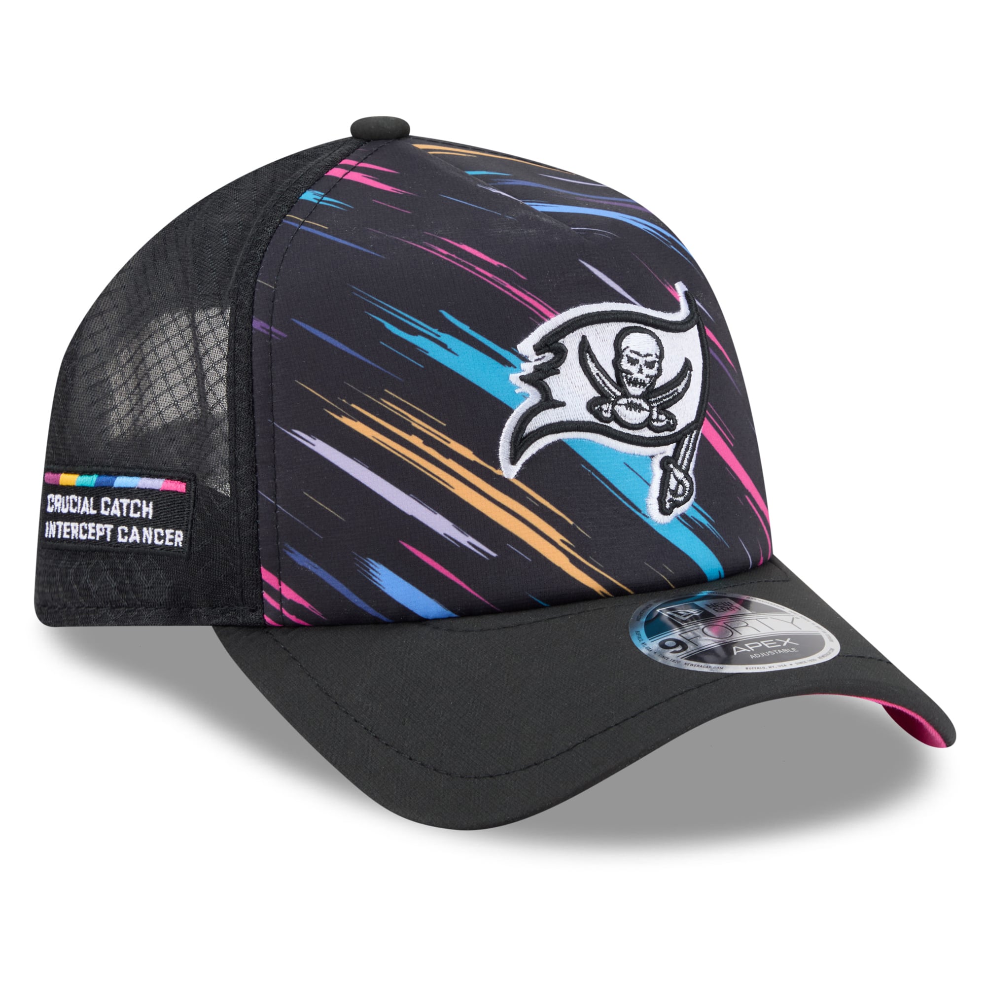Men's New Era Black Tampa Bay Buccaneers 2026 NFL Crucial Catch 9FORTY Apex Adjustable Hat