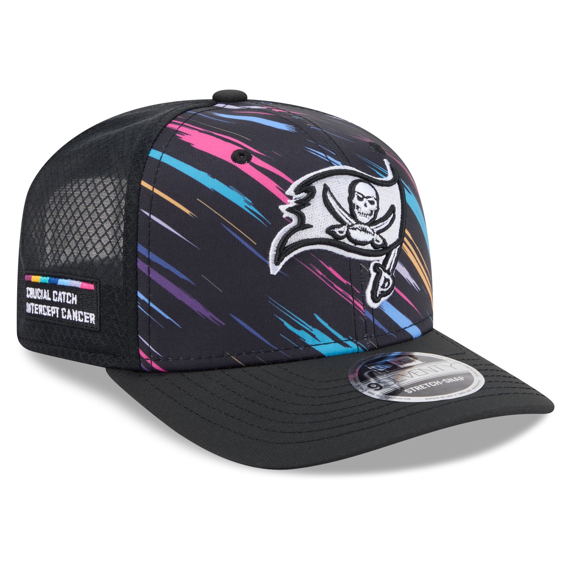 Men's New Era Black Tampa Bay Buccaneers 2026 NFL Crucial Catch 9SEVENTY Adjustable Trucker Hat