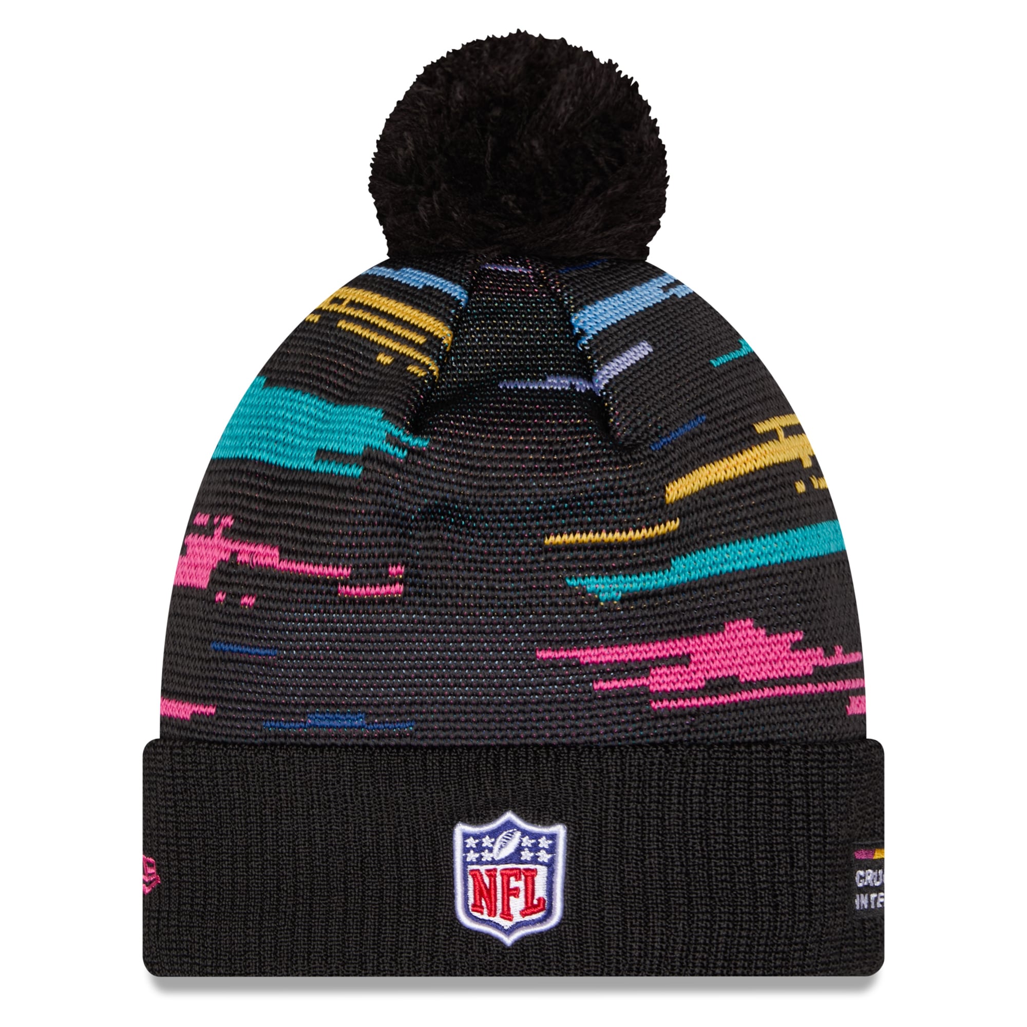 Men's New Era Black Tampa Bay Buccaneers 2026 NFL Crucial Catch Cuffed Knit Hat with Pom