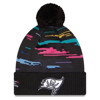 Tampa Bay Buccaneers New Era 2026 NFL Crucial Catch Cuffed Knit Hat with Pom - Black