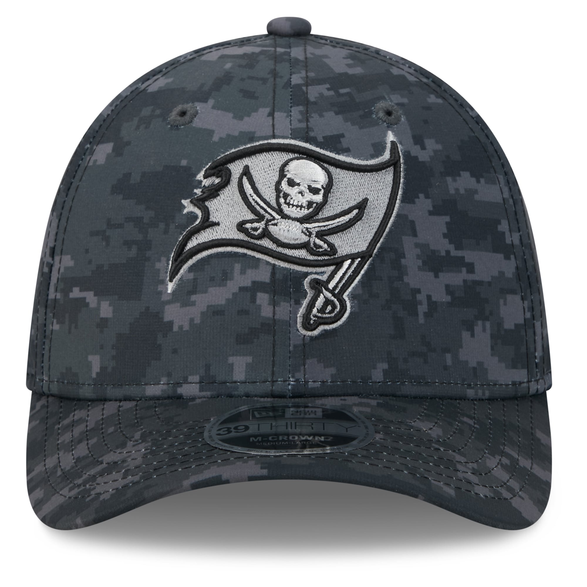 Men's New Era Black Tampa Bay Buccaneers 2026 Salute To Service 39THIRTY M-Crown Stretch Hat