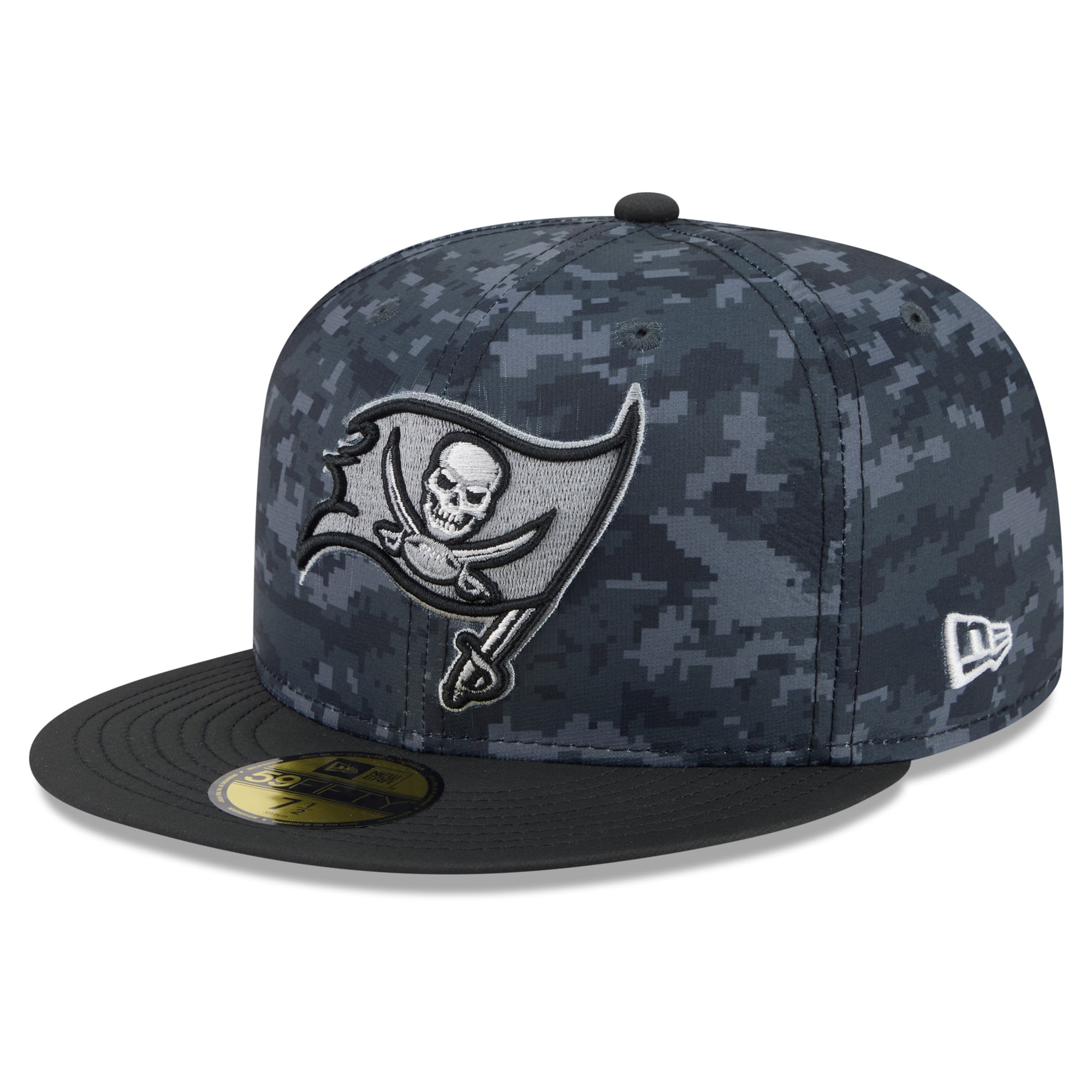Casquette ajustée New Era 59FIFTY noire pour homme, Tampa Bay Buccaneers, édition spéciale 2026 Salute To Service