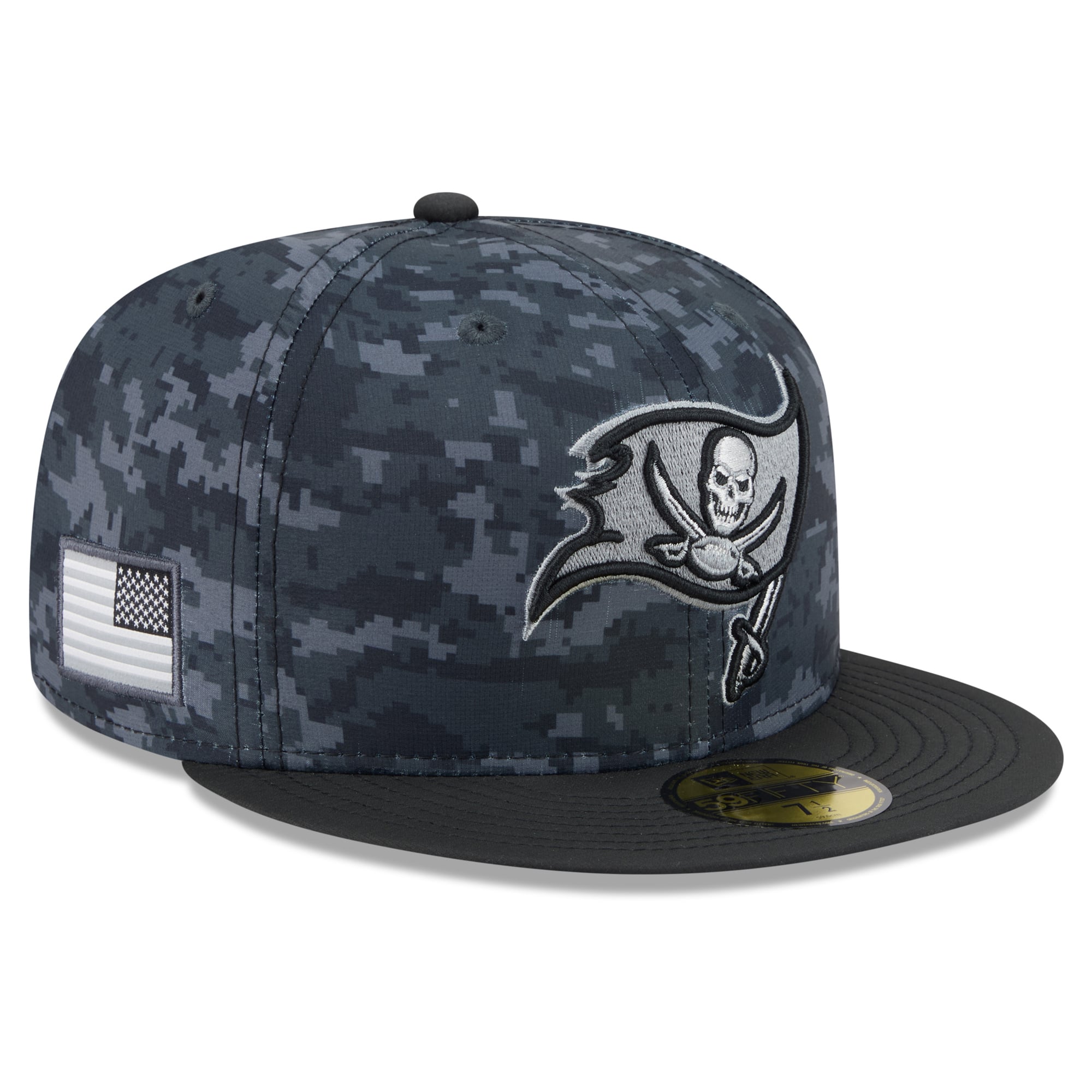 Casquette ajustée New Era 59FIFTY noire pour homme, Tampa Bay Buccaneers, édition spéciale 2026 Salute To Service