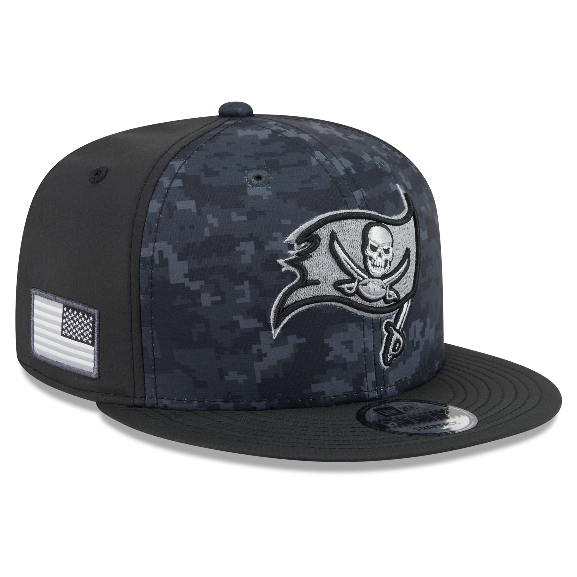 Casquette snapback New Era noire pour homme Tampa Bay Buccaneers 2026 Salute To Service 9FIFTY