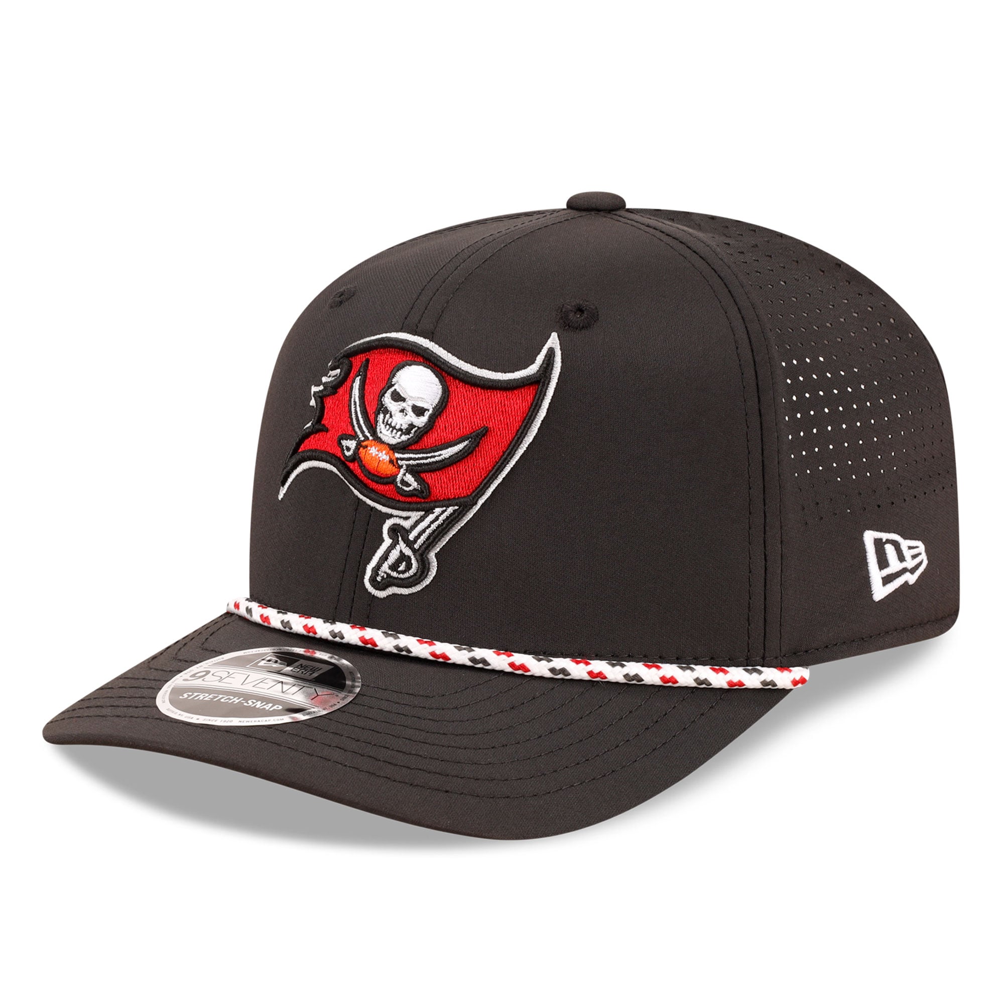 Casquette ajustable New Era 9SEVENTY noire pour homme, Tampa Bay Buccaneers