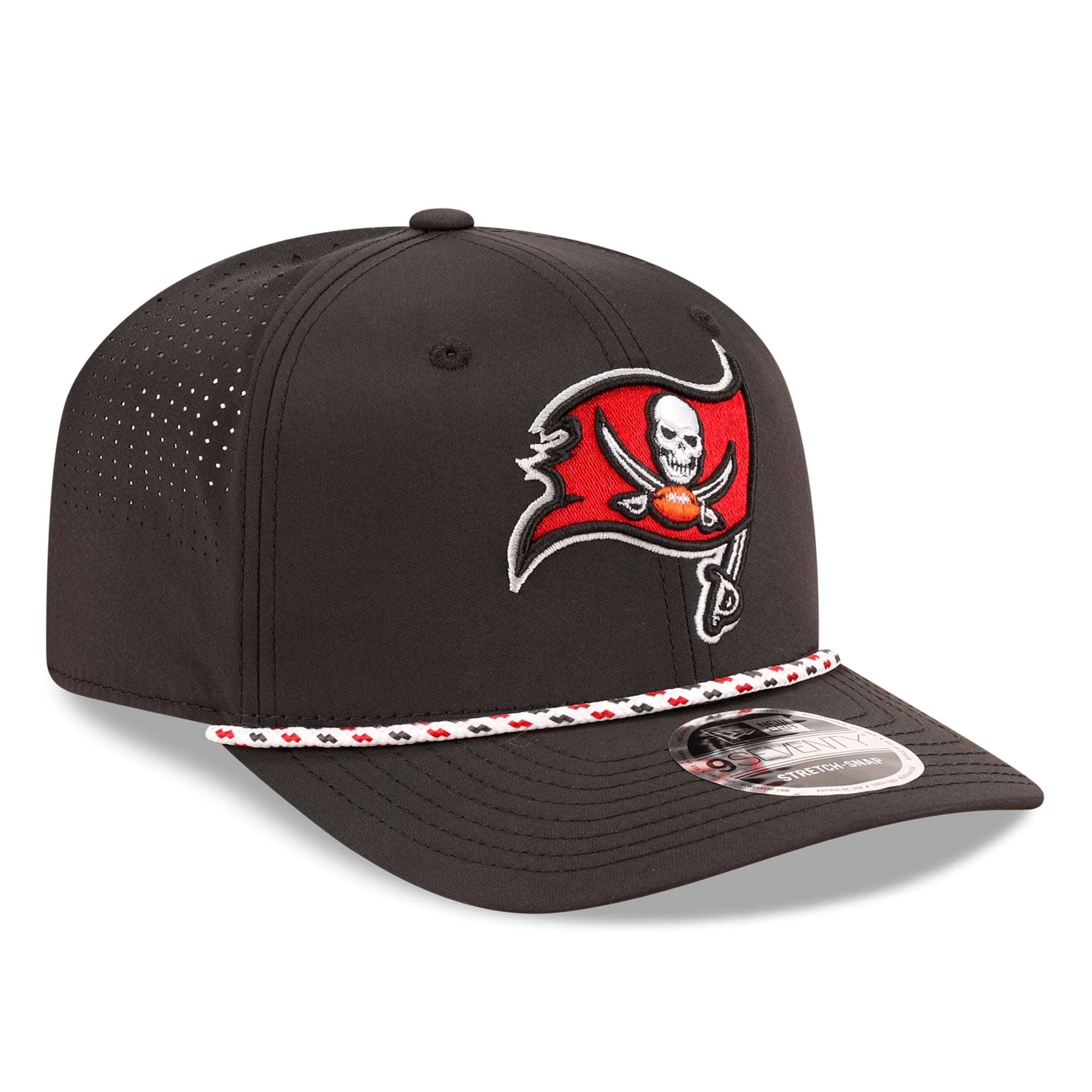 Casquette ajustable New Era 9SEVENTY noire pour homme, Tampa Bay Buccaneers