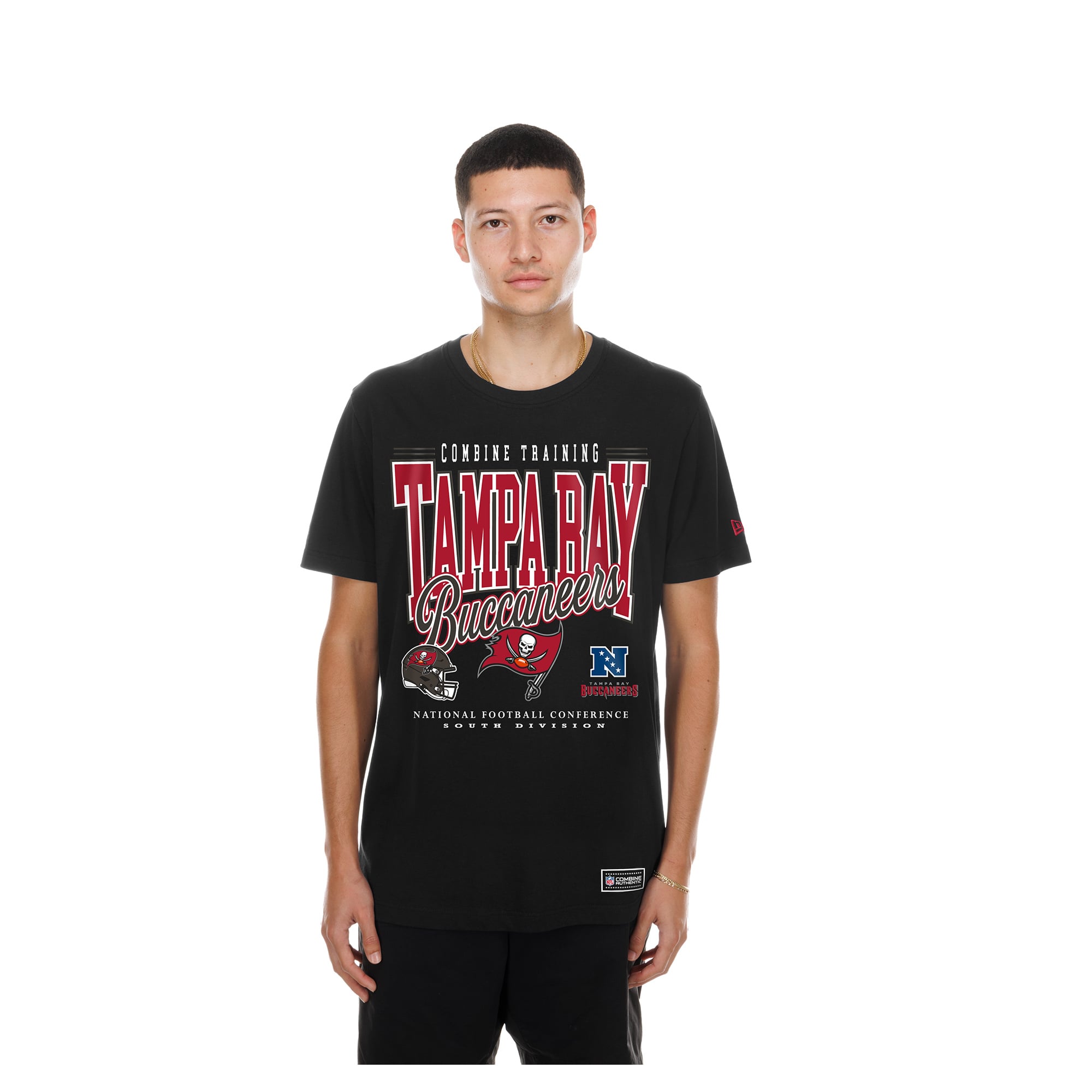 Men's New Era Black Tampa Bay Buccaneers Combine Authentic T-Shirt