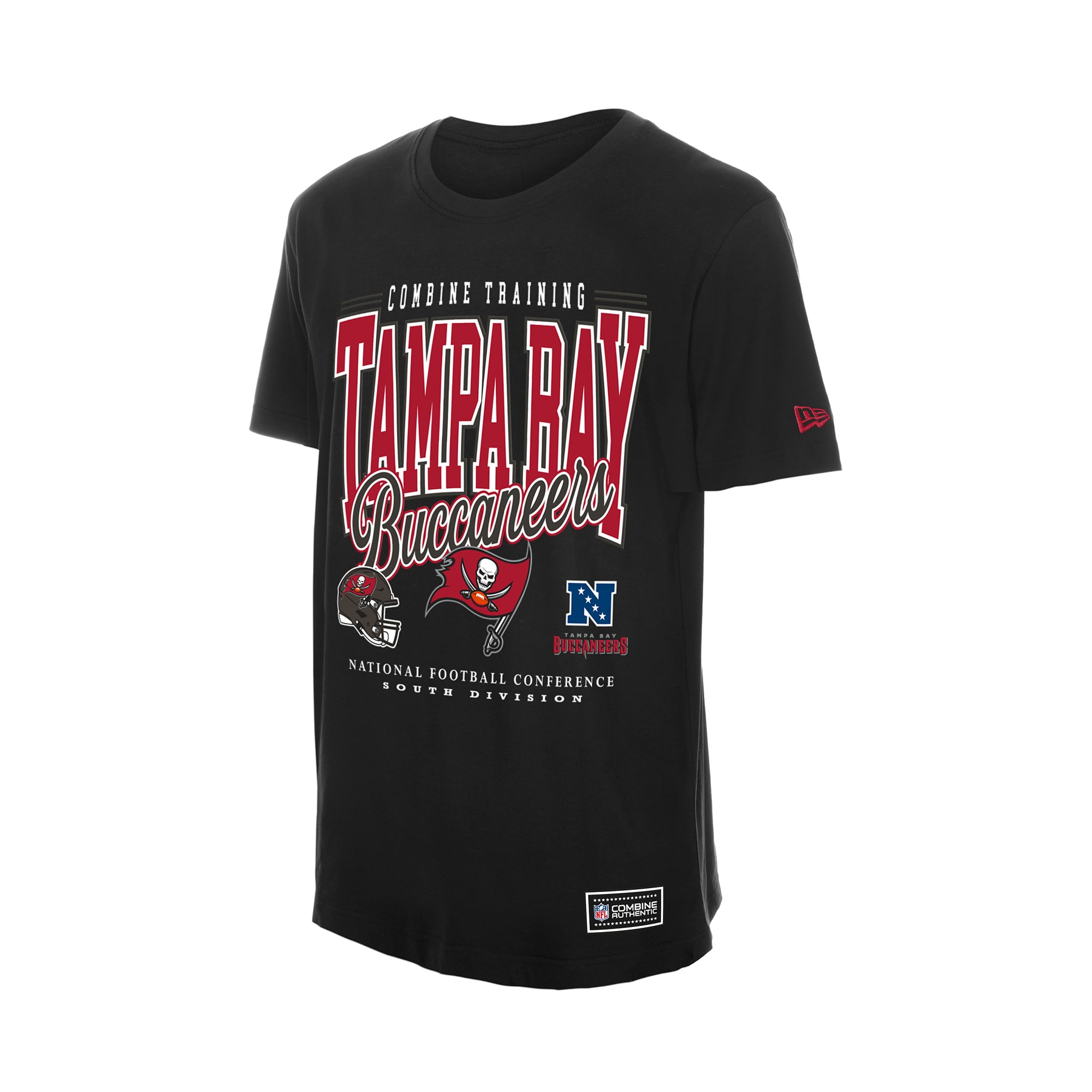 Men's New Era Black Tampa Bay Buccaneers Combine Authentic T-Shirt