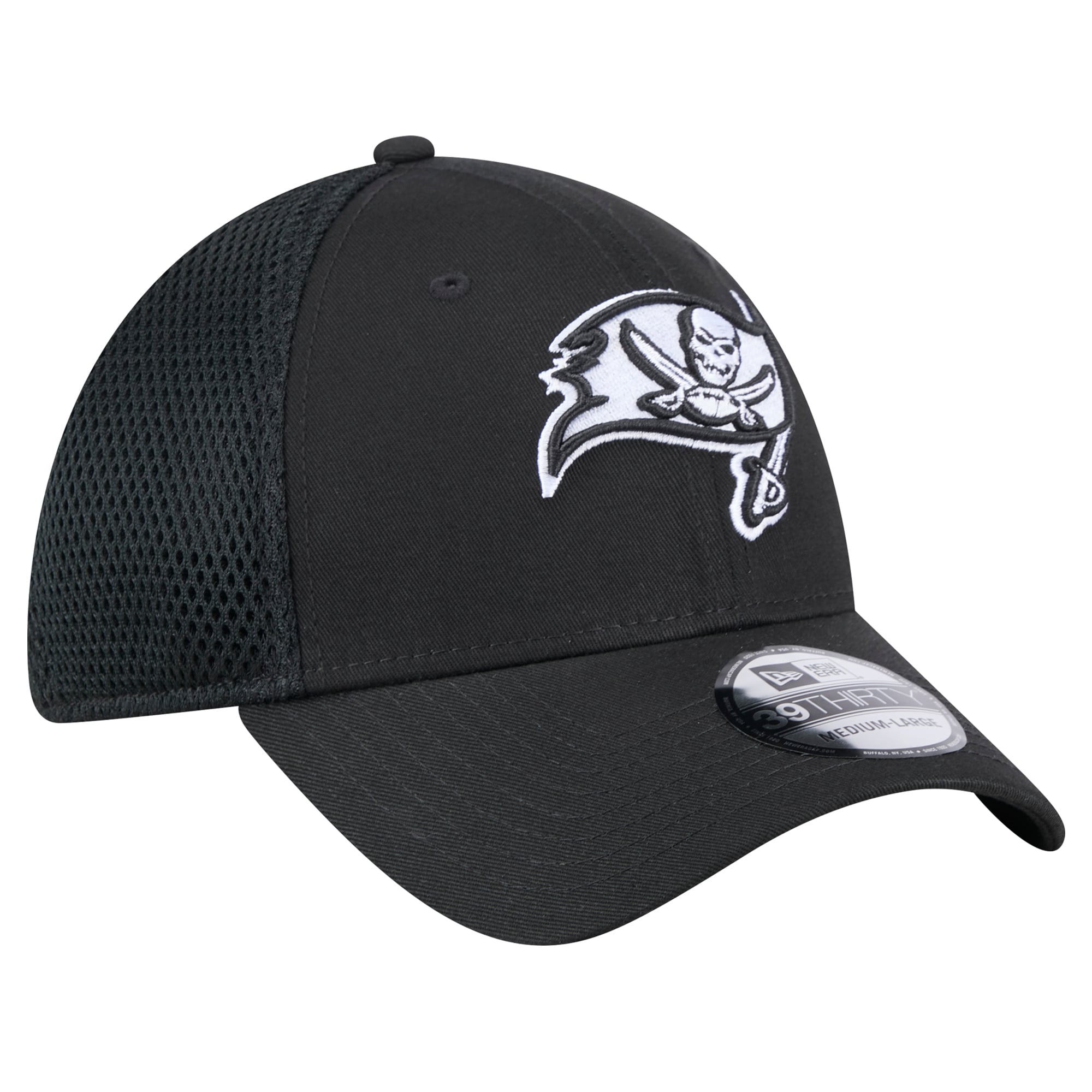 Casquette Main Neo 39THIRTY Flex noire des Buccaneers de Tampa Bay New Era pour homme