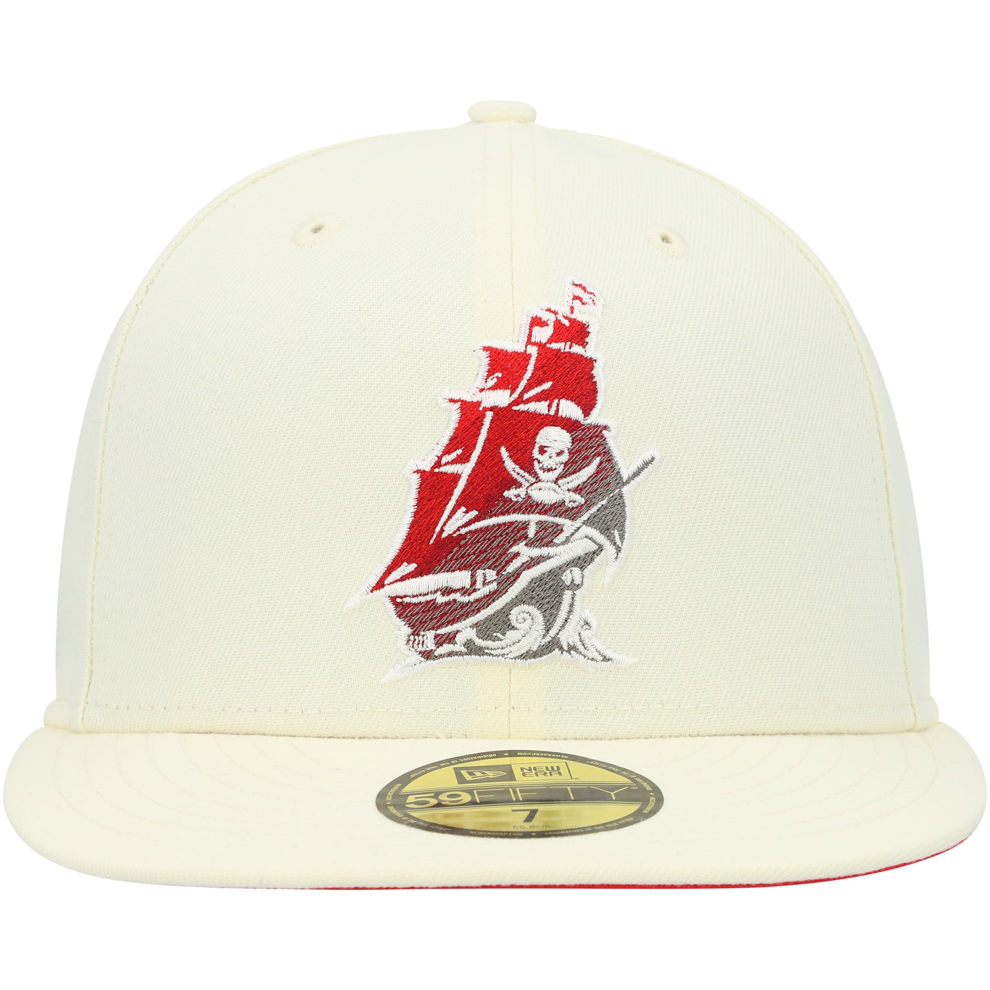 Casquette ajustée New Era 59FIFTY crème Tampa Bay Buccaneers pour homme