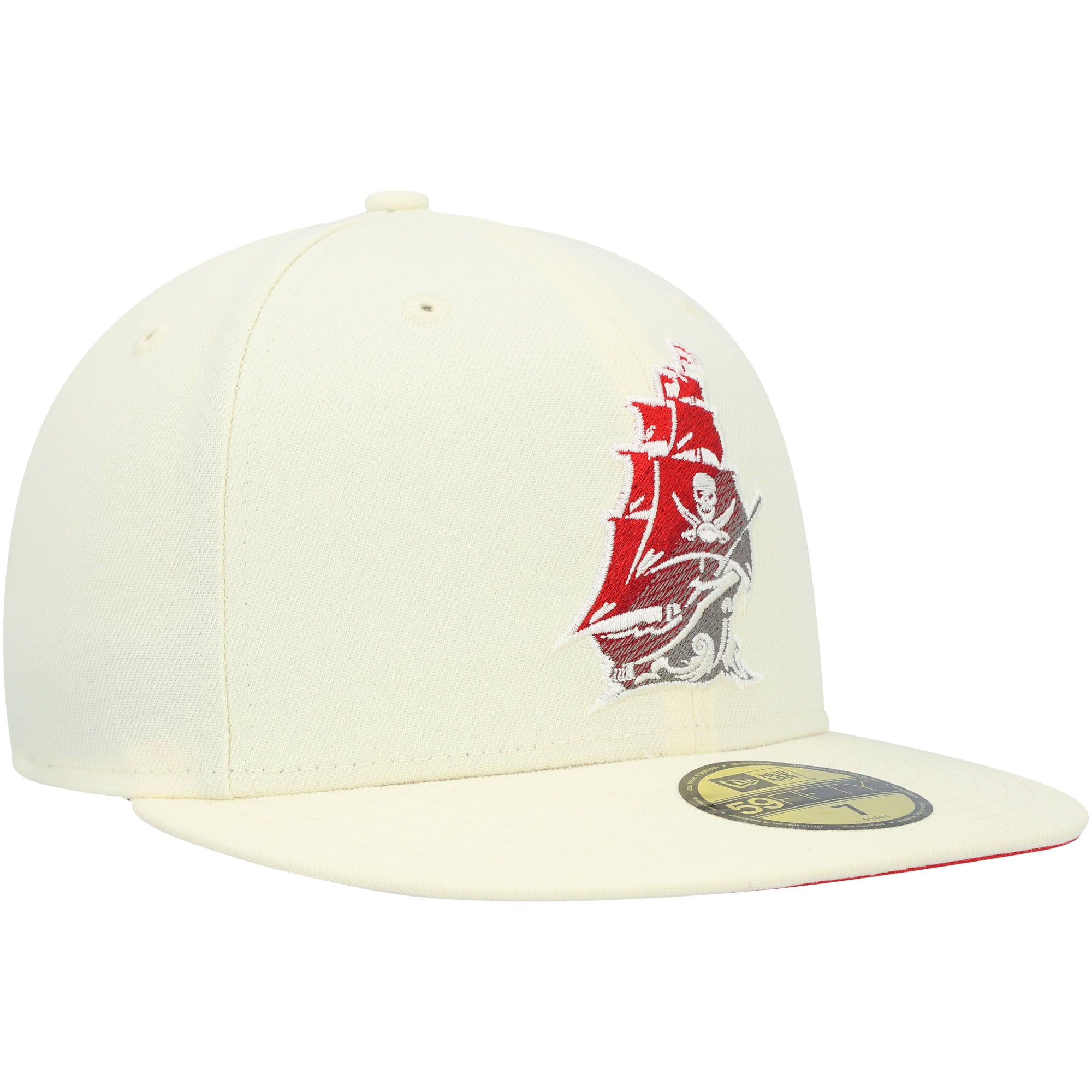 Casquette ajustée New Era 59FIFTY crème Tampa Bay Buccaneers pour homme