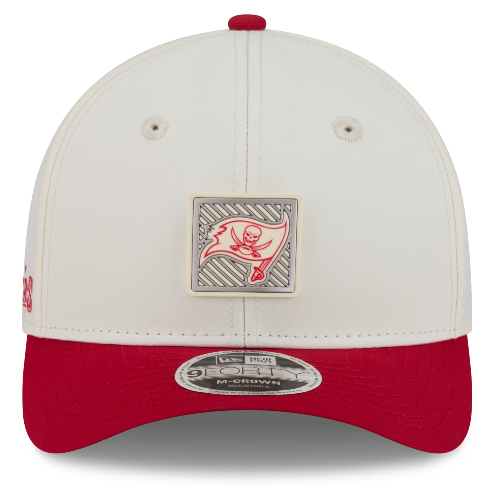 Men's New Era Cream/Red Tampa Bay Buccaneers 2026 NFL Training Camp 9FORTY Adjustable Hat