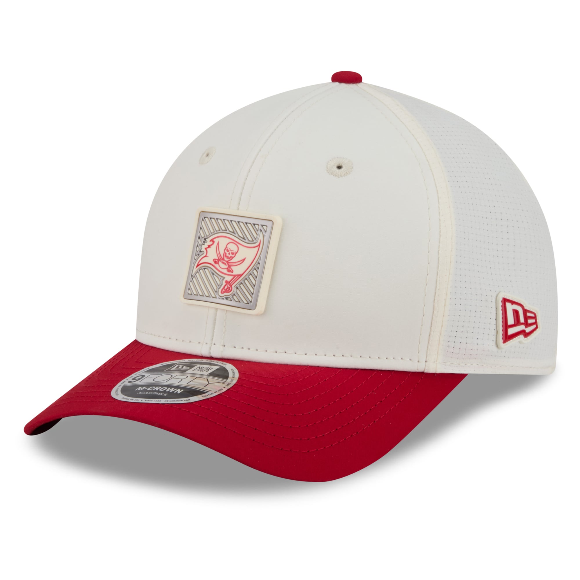 Men's New Era Cream/Red Tampa Bay Buccaneers 2026 NFL Training Camp 9FORTY Adjustable Hat
