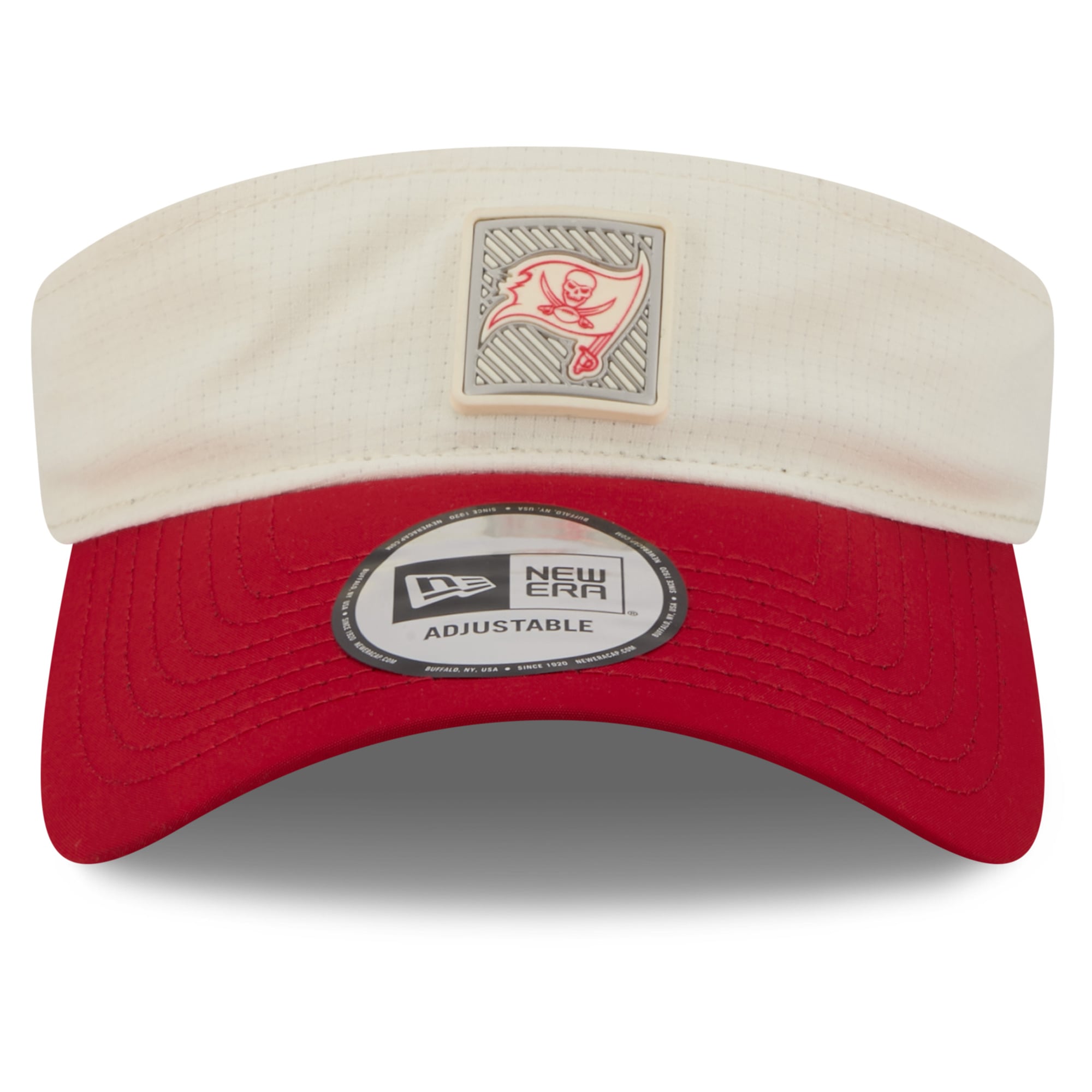 Men's New Era Cream/Red Tampa Bay Buccaneers 2026 NFL Training Camp Adjustable Visor