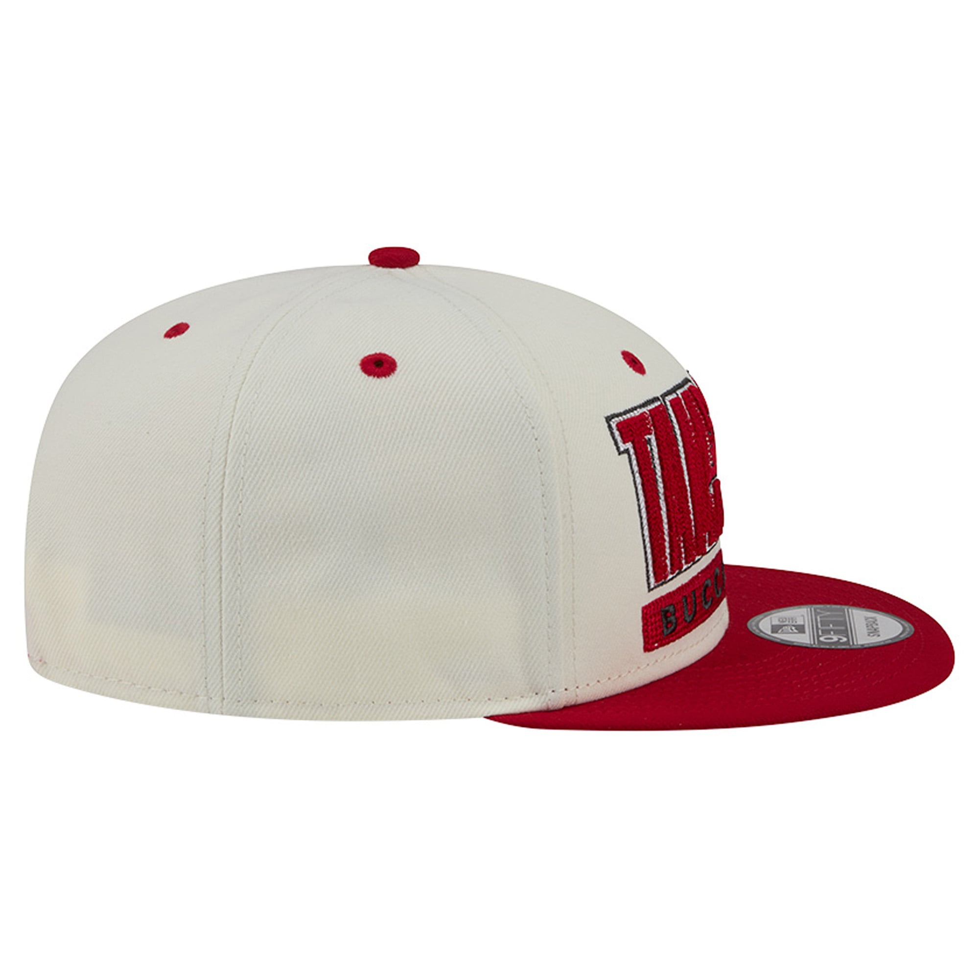 Casquette snapback classique 9FIFTY crème/rouge New Era pour homme, Tampa Bay Buccaneers