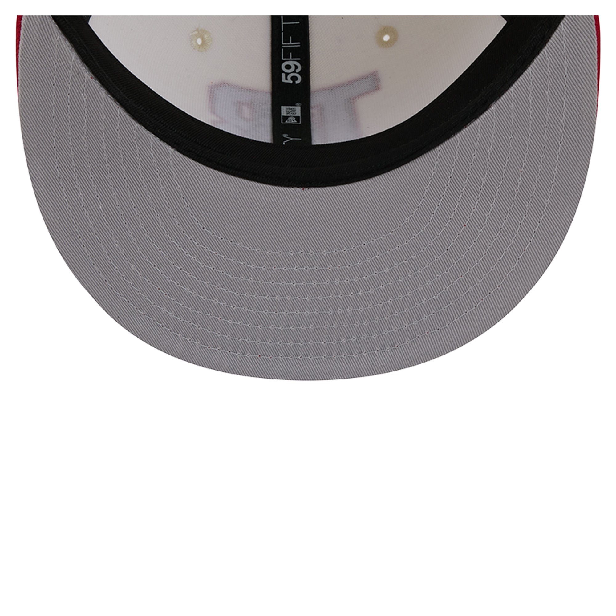 Casquette ajustée New Era Deceptor 59FIFTY crème/rouge pour homme des Buccaneers de Tampa Bay