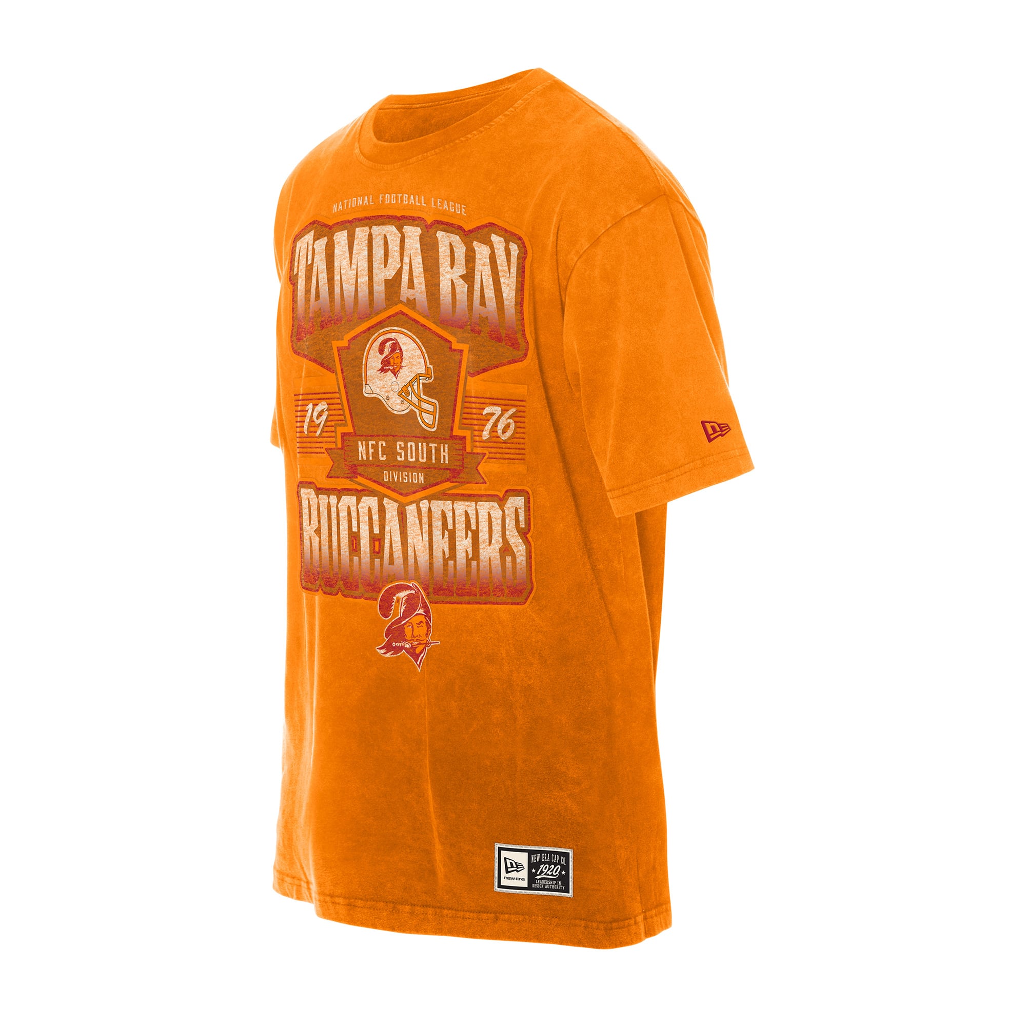 Men's New Era  Orange Tampa Bay Buccaneers Throwback Mineral Wash T-Shirt
