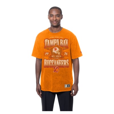  Tampa Bay Buccaneers New Era Throwback Mineral Wash T-Shirt - Orange