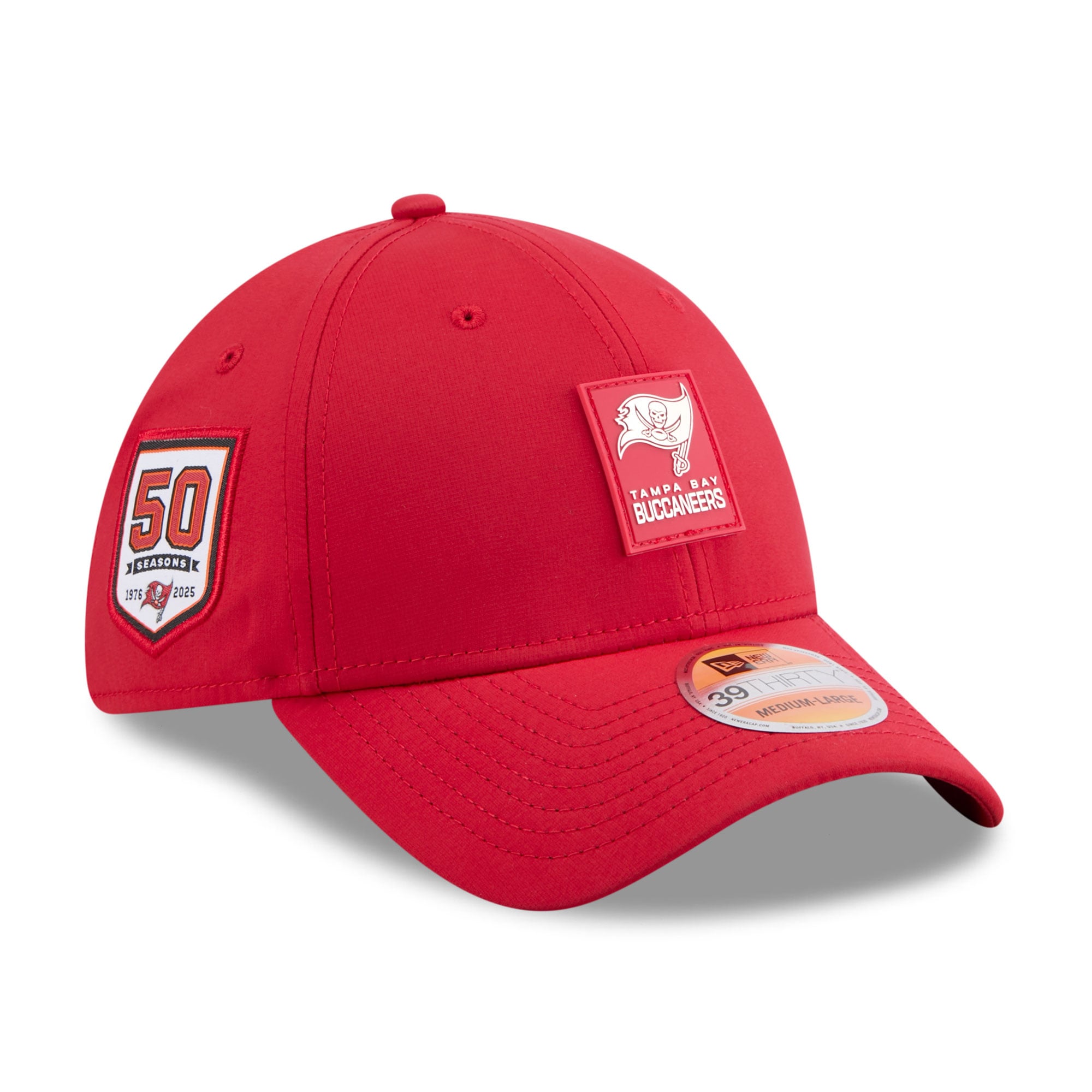 Casquette 39THIRTY Flex rouge des Buccaneers de Tampa Bay 2025 pour homme New Era