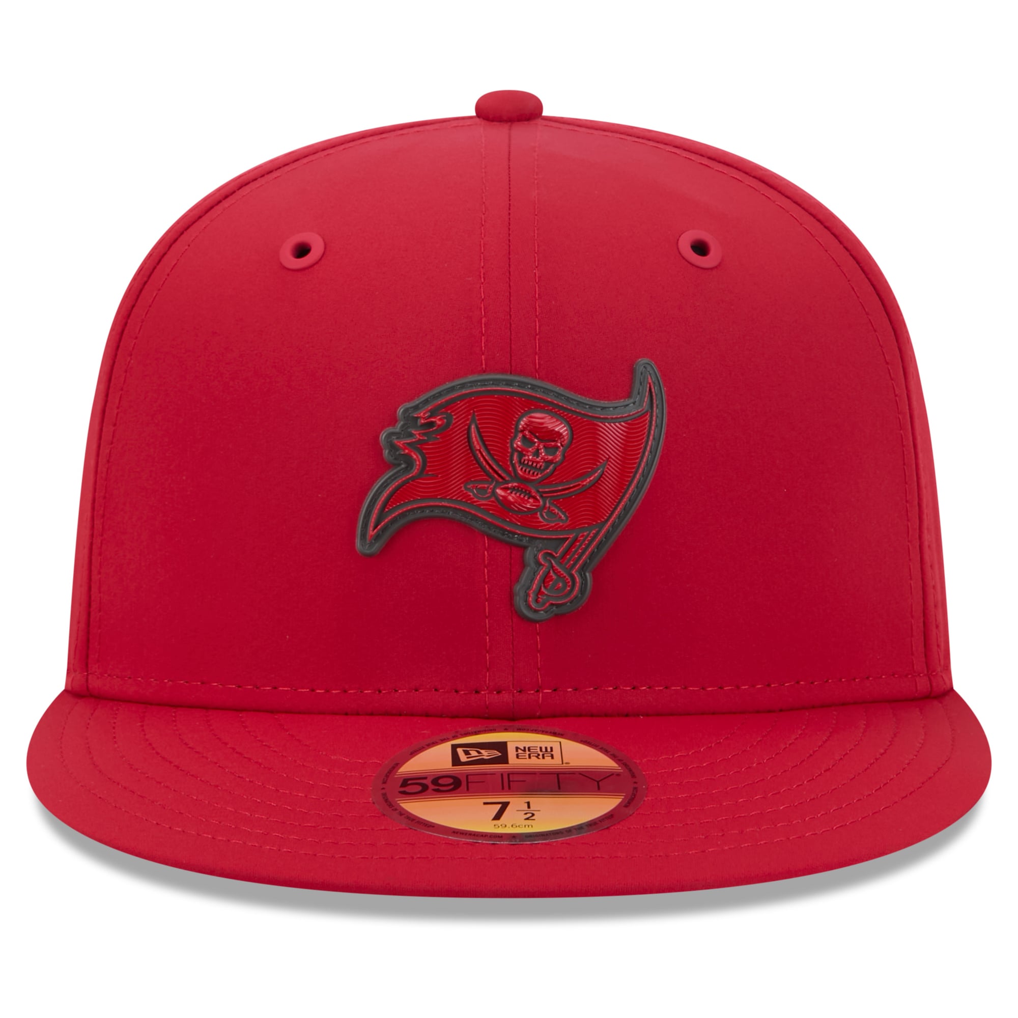 Casquette ajustée New Era rouge Tampa Bay Buccaneers 2026 Sideline 59FIFTY pour homme
