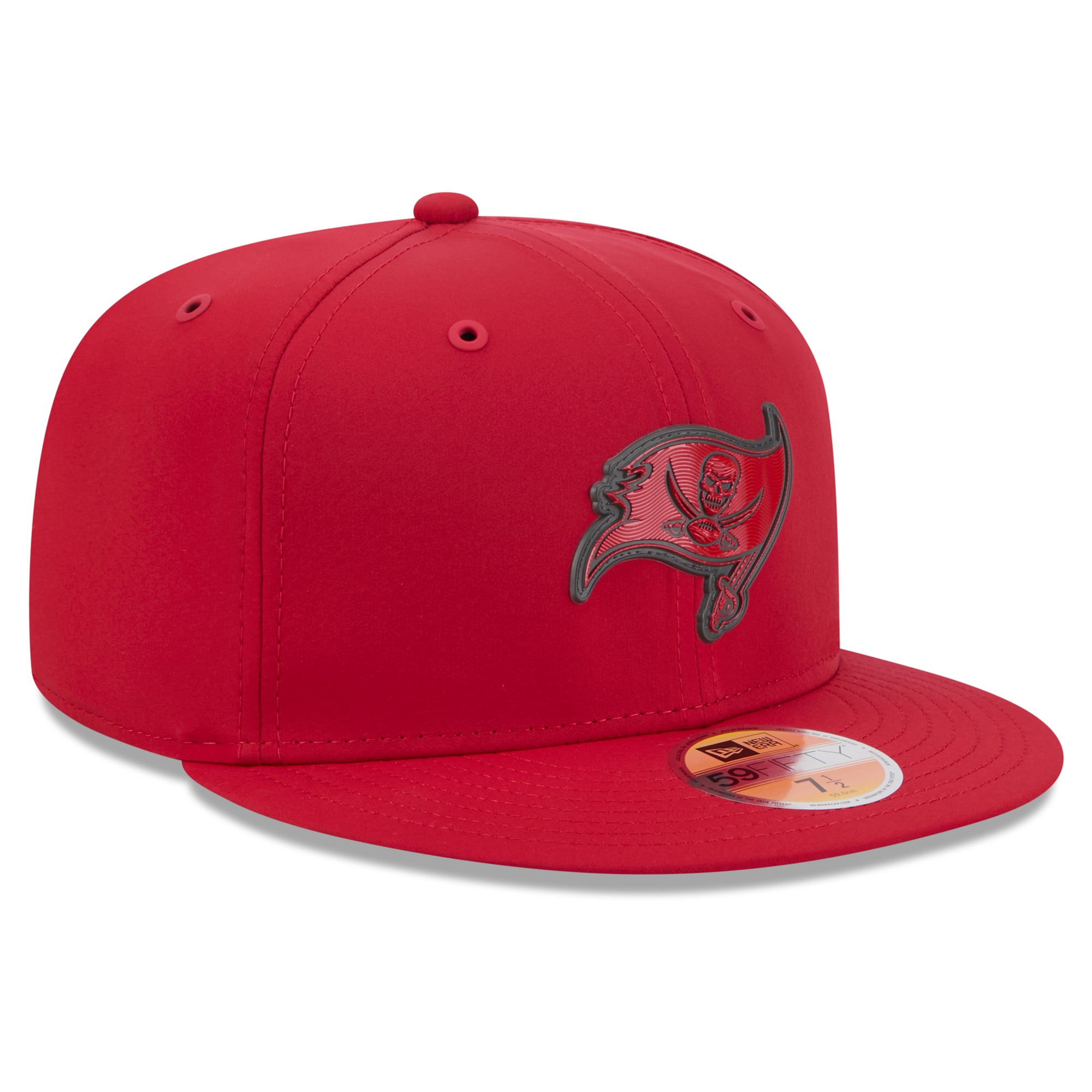 Casquette ajustée New Era rouge Tampa Bay Buccaneers 2026 Sideline 59FIFTY pour homme