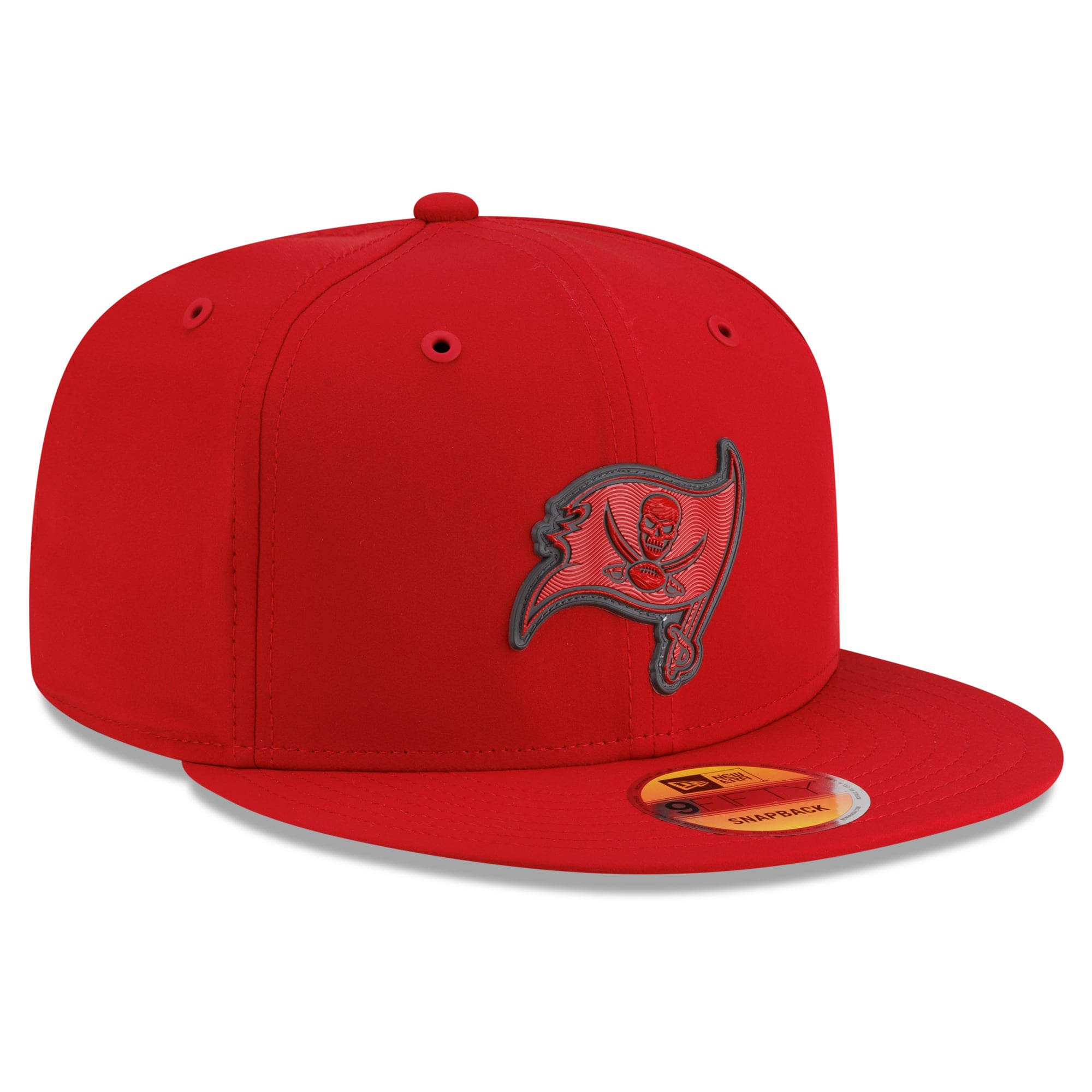 Casquette snapback New Era rouge Tampa Bay Buccaneers 2026 Sideline 9FIFTY pour homme