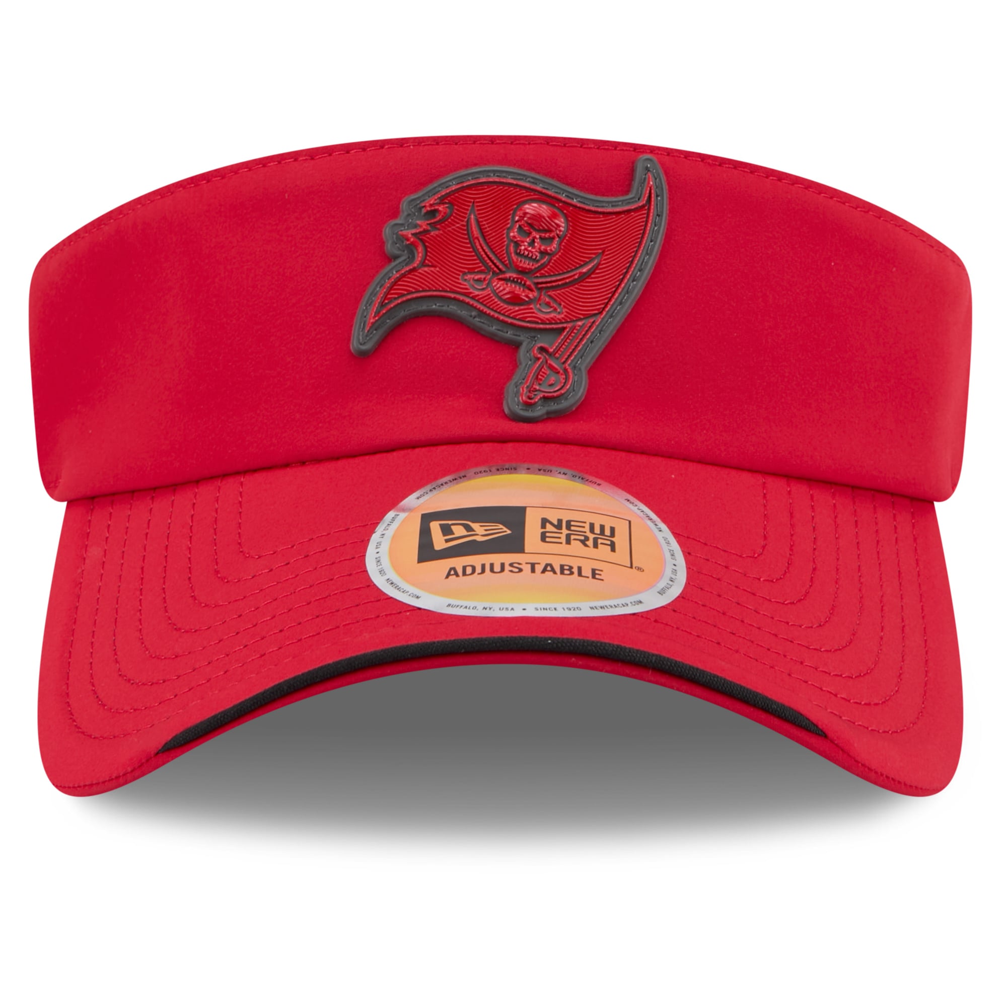 Casquette New Era rouge pour homme, Tampa Bay Buccaneers, modèle Sideline 2026, visière ajustable