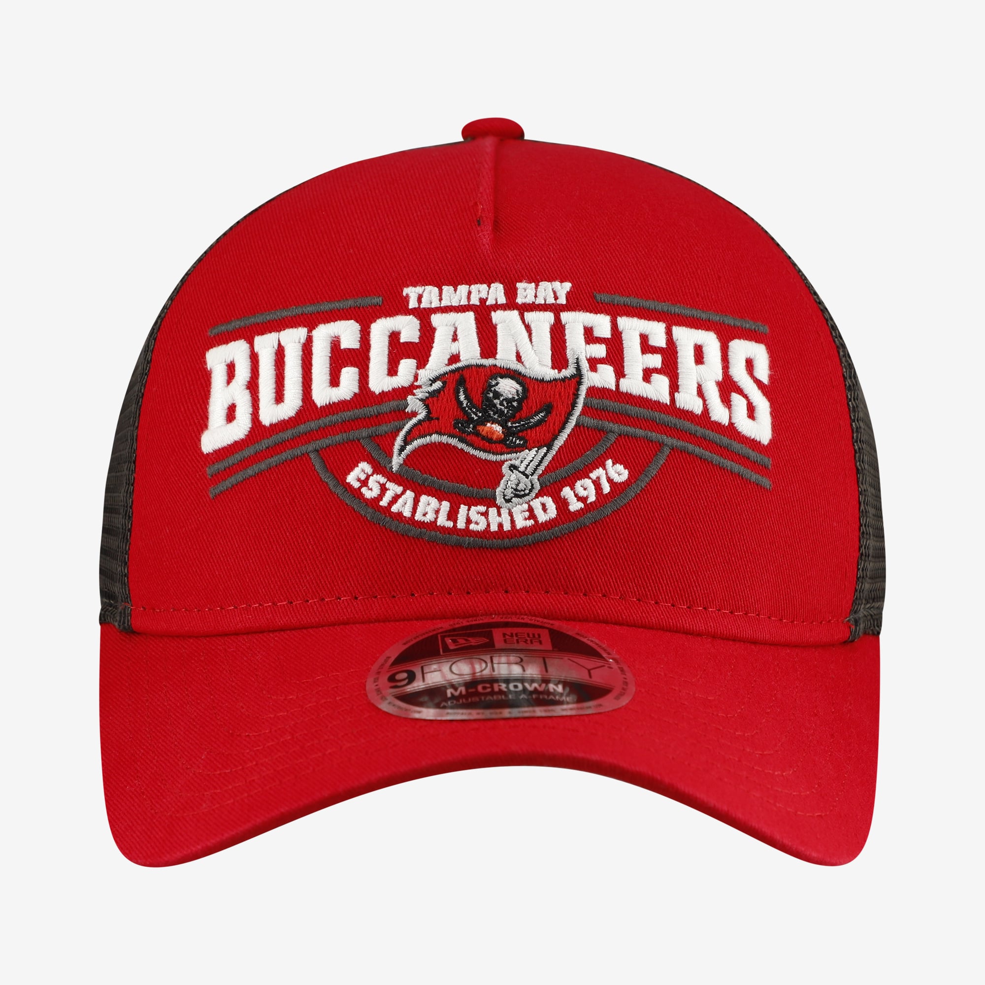 Casquette ajustable New Era rouge Tampa Bay Buccaneers 9FORTY A-Frame pour homme