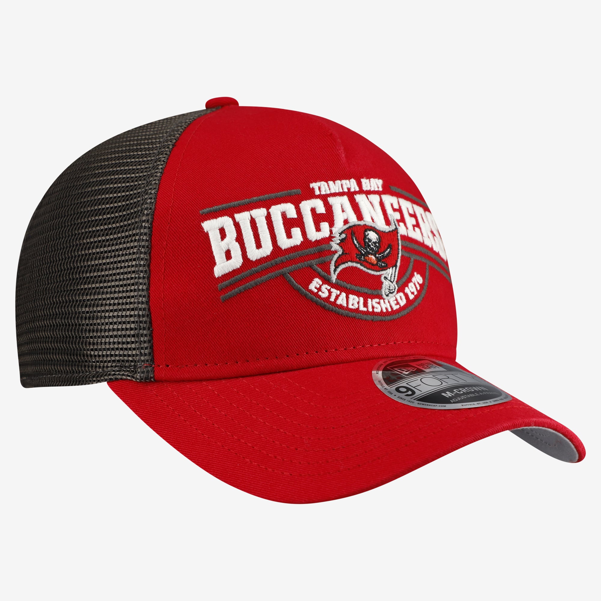 Casquette ajustable New Era rouge Tampa Bay Buccaneers 9FORTY A-Frame pour homme