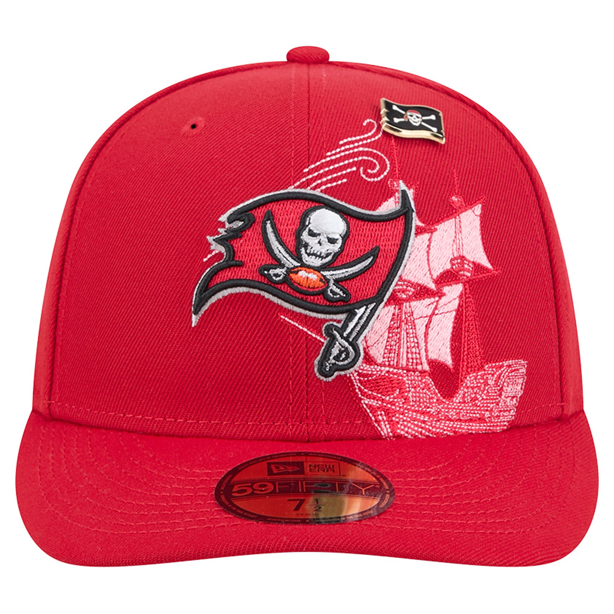 Casquette ajustée New Era rouge Tampa Bay Buccaneers City Pin 59FIFTY pour homme