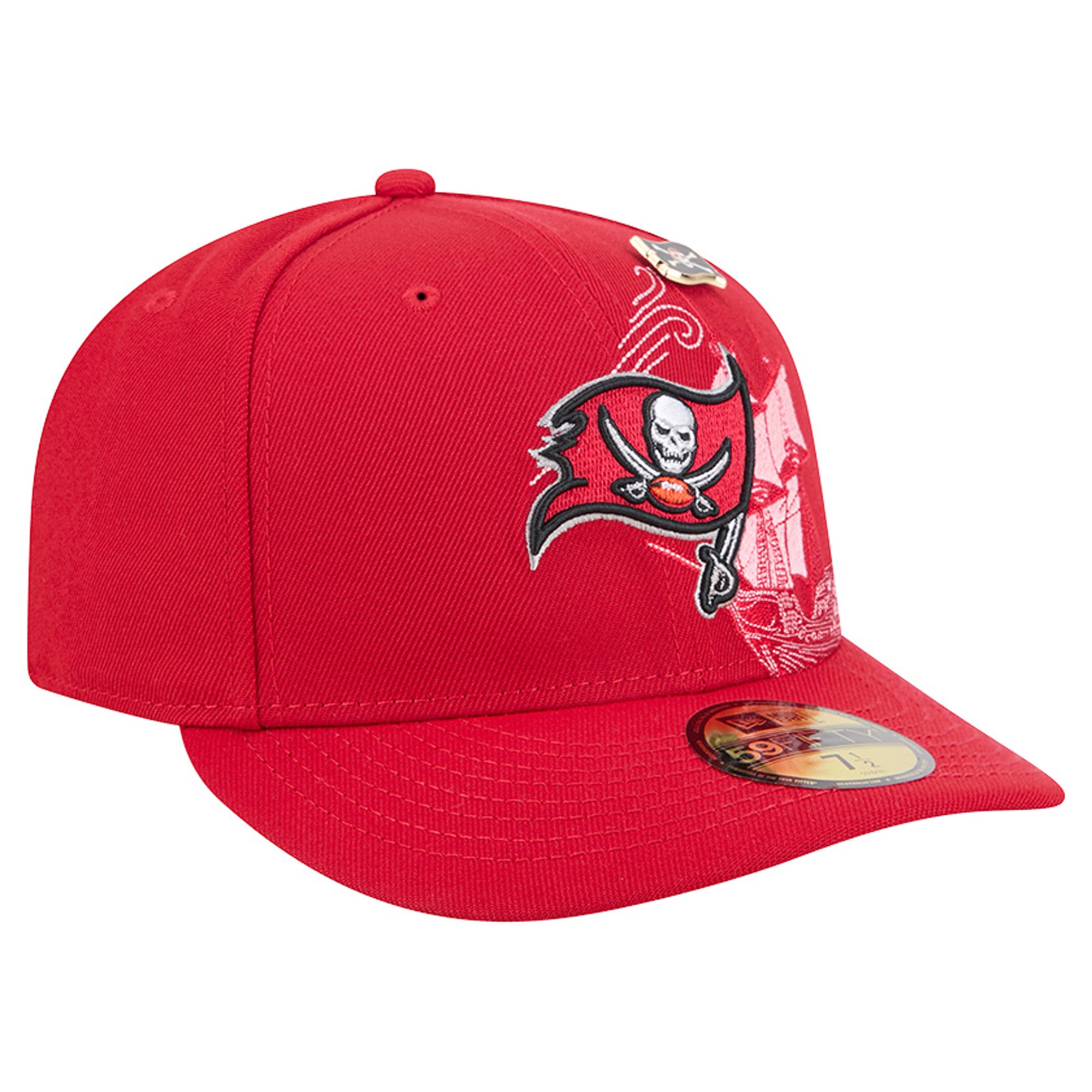 Casquette ajustée New Era rouge Tampa Bay Buccaneers City Pin 59FIFTY pour homme